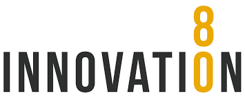 The word "INNOVATION" with "800" above the last "O" in orange.