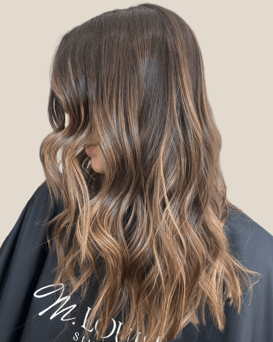 rooted balayage brunette