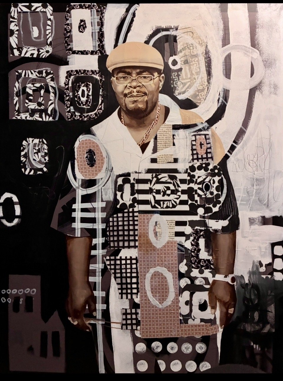 "Portrait of Vande Larae Smith" Acrylics and Mixed Medium on 36x48 inches stretched canvas 2026