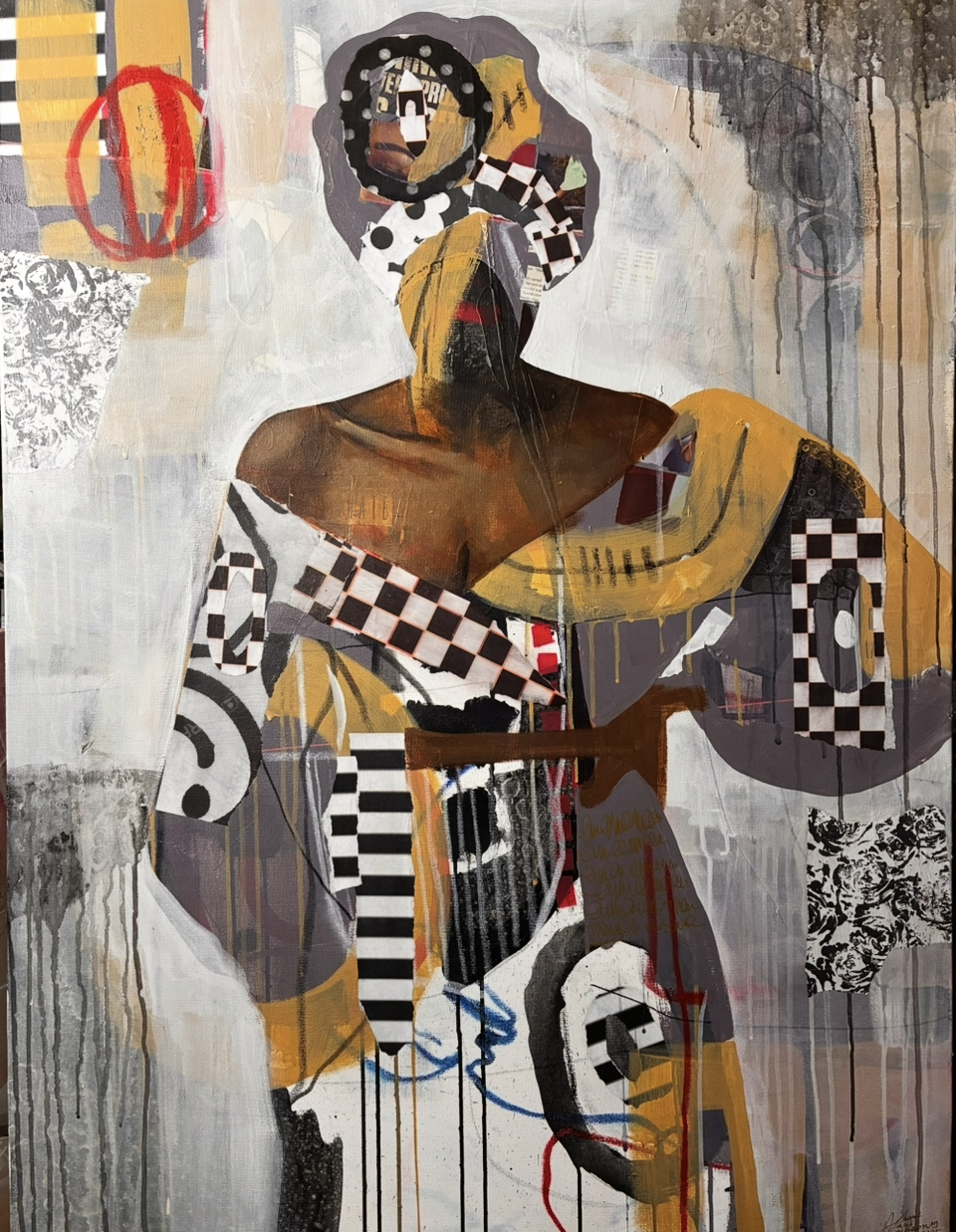 "Sonder (Google it) " Acrylics, House Paint and Mixed Medium on 30x40 inches stretched canvas 2025