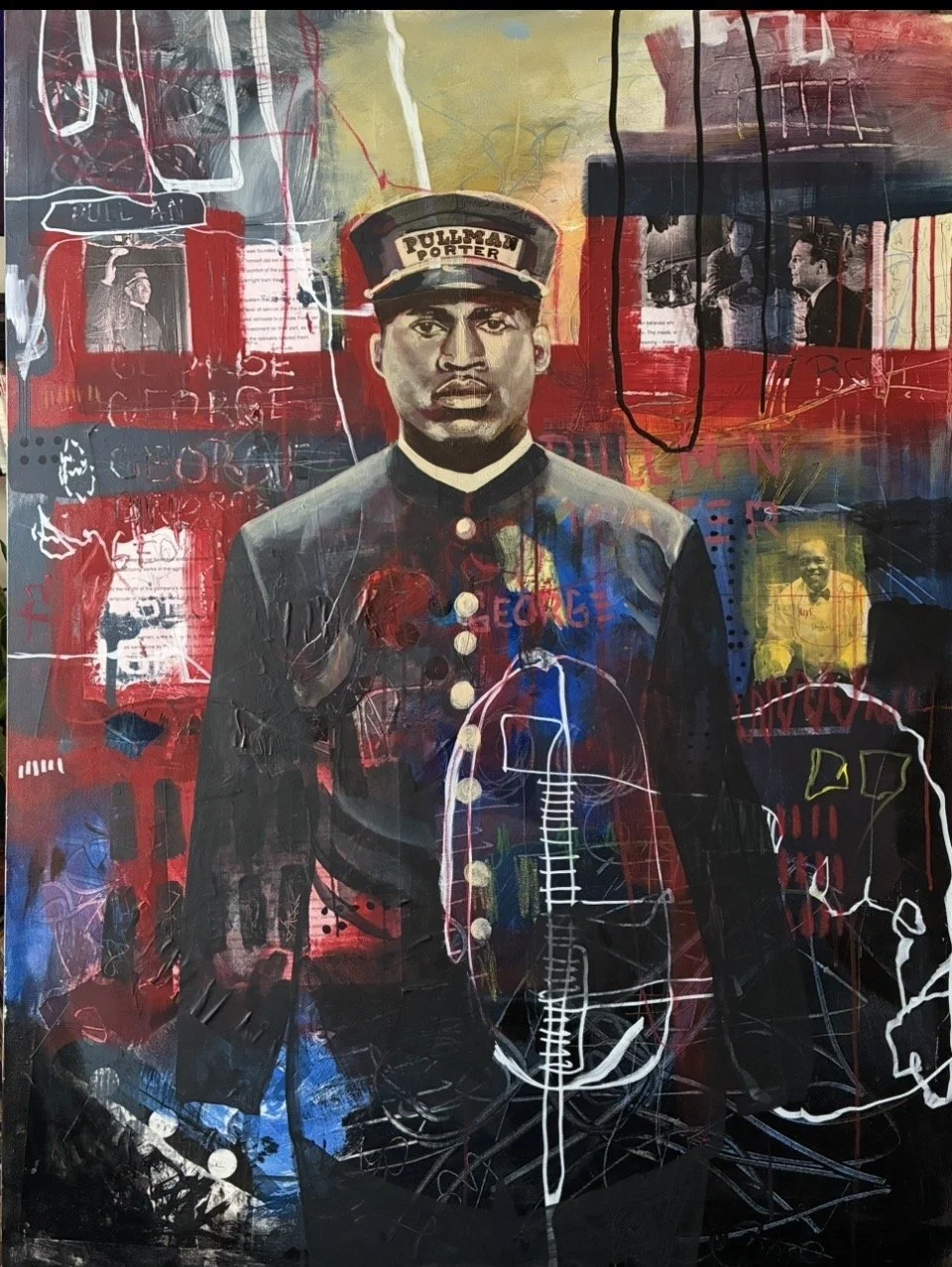 "A name, Just not Mine"
Acrylics and Mixed Medium on 36x48 inches stretched canvas 2026