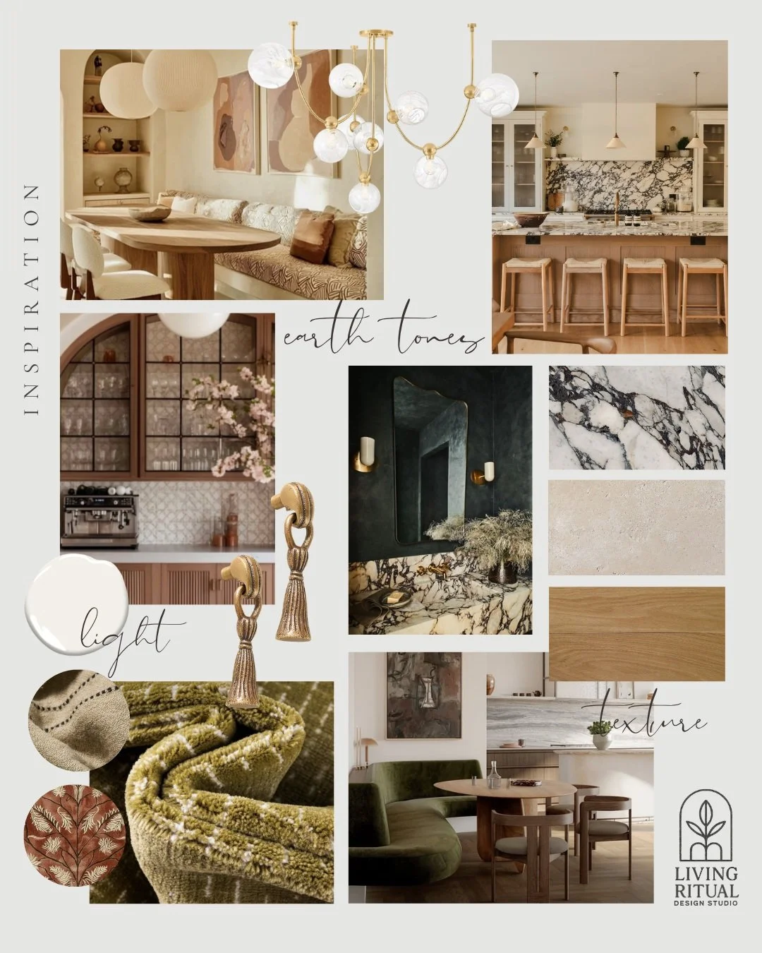 Can&rsquo;t go wrong with earth tones 🌾

A little peek at the vision for a current project. I always find it helpful to have a vision board to refer back to as a project develops. With the infinite amount of inspiration online, it&rsquo;s easy to st