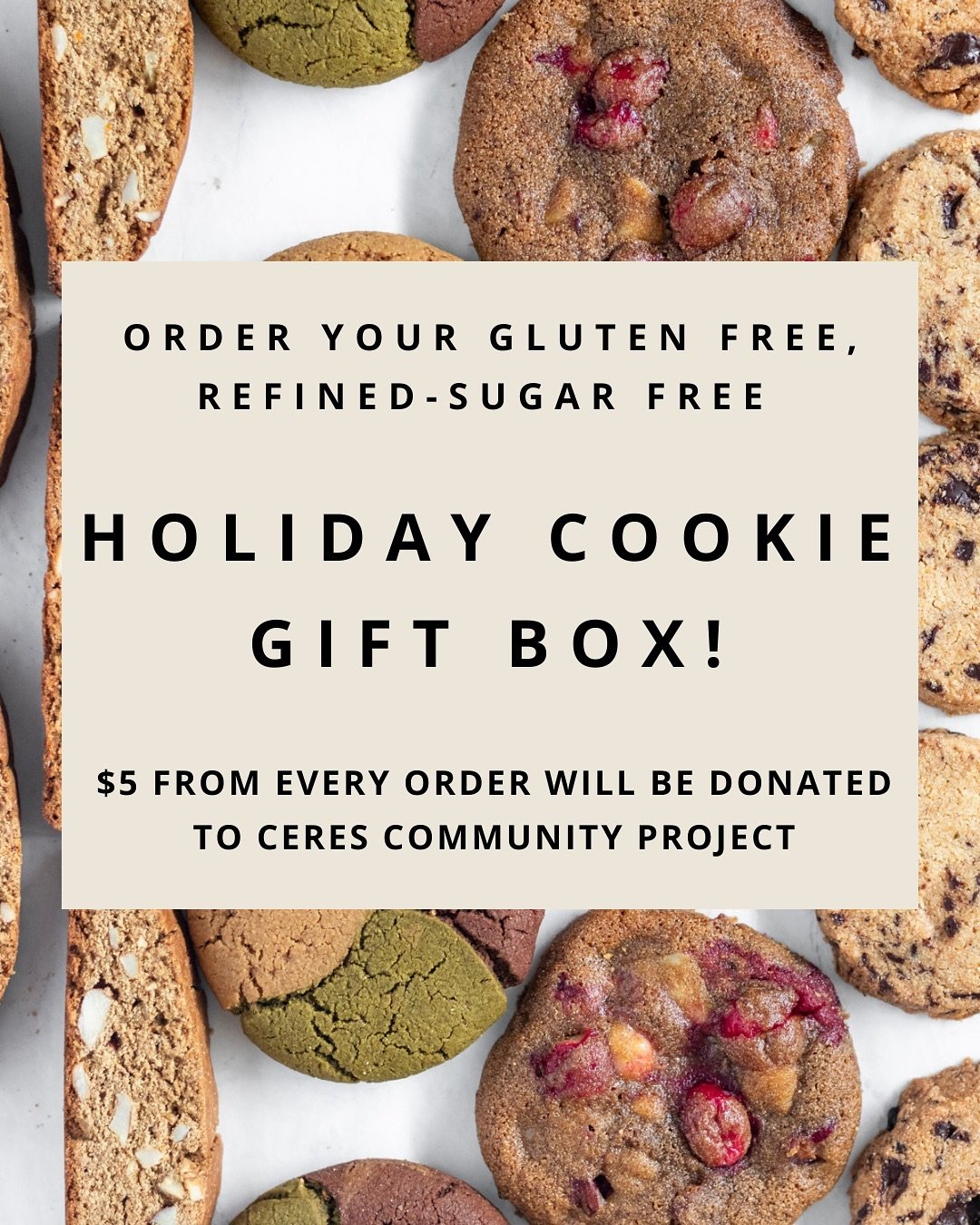 The holiday season is here, and we&rsquo;re bringing festive cheer to your table with our Holiday Cookie Box!​ 🍪🎊

Treat yourself, share with friends, or send a thoughtful gift to celebrate the season. Each box is filled with 13 delightful, gluten-