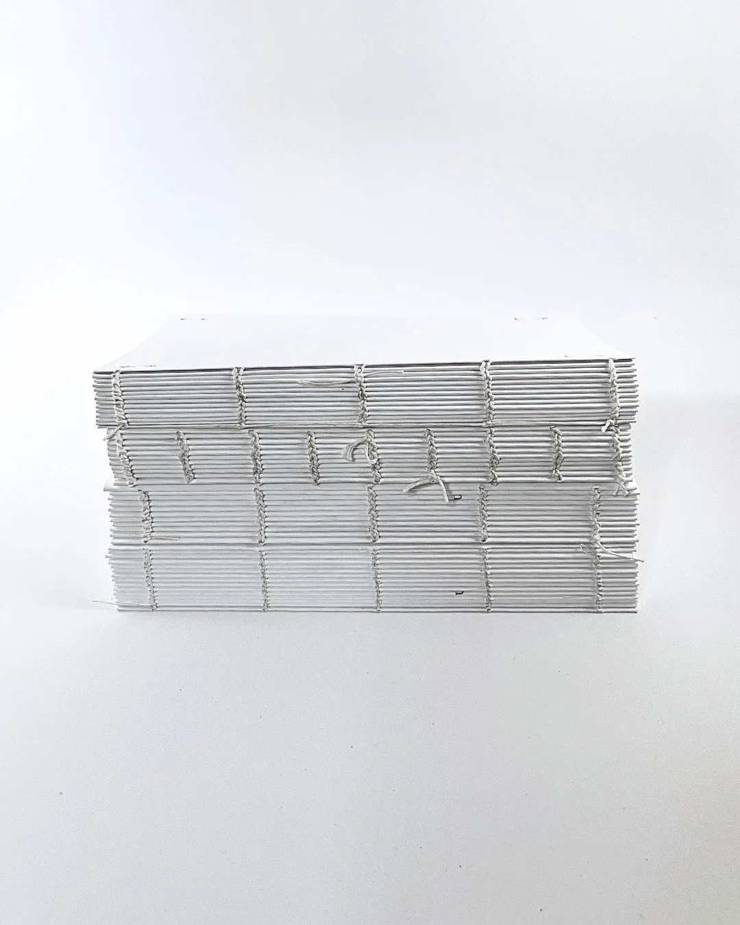 Over the past few days, I've been compiling my papers from graduate school into three (3) volumes with the assignments from three (3) courses in each volume. The book on top is a sketchbook that I made for storyboarding. 

But about those three (3) v