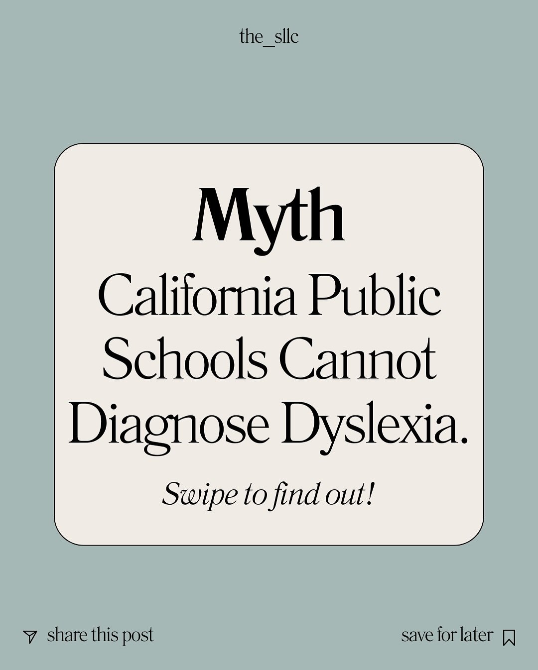 Myth vs. Fact 📚

❌ California public schools cannot diagnose dyslexia
✅ California public schools can assess students for specific learning disabilities, including dyslexia, once concerns are raised.

Understanding your rights helps ensure students 