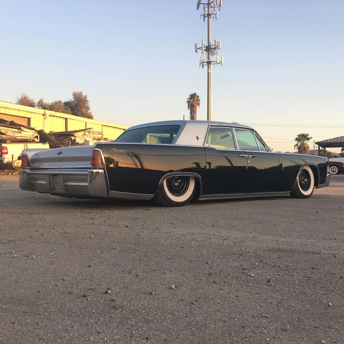 1956 black Lincoln Continental car