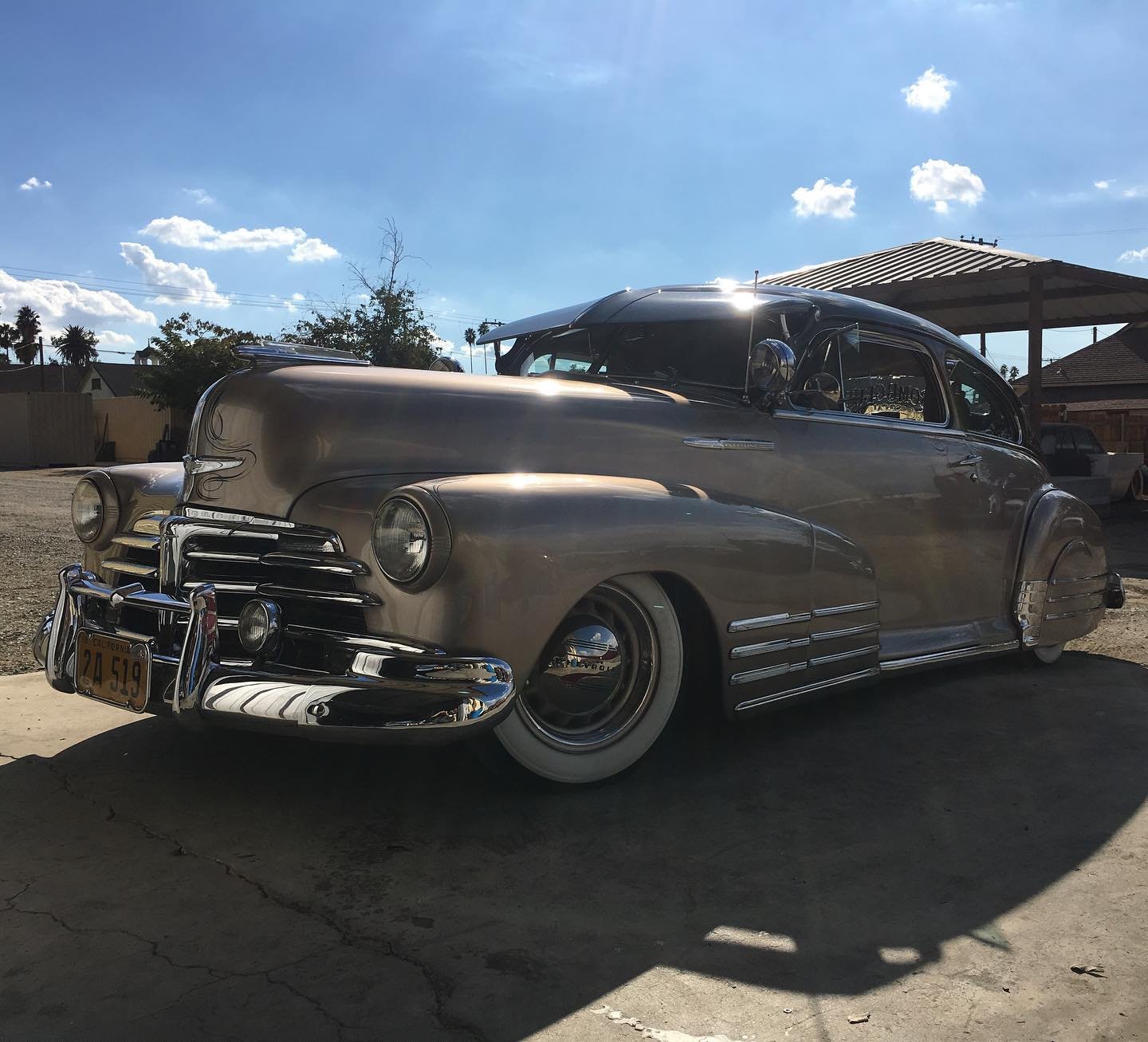1948 silver Chevy Fleeline
