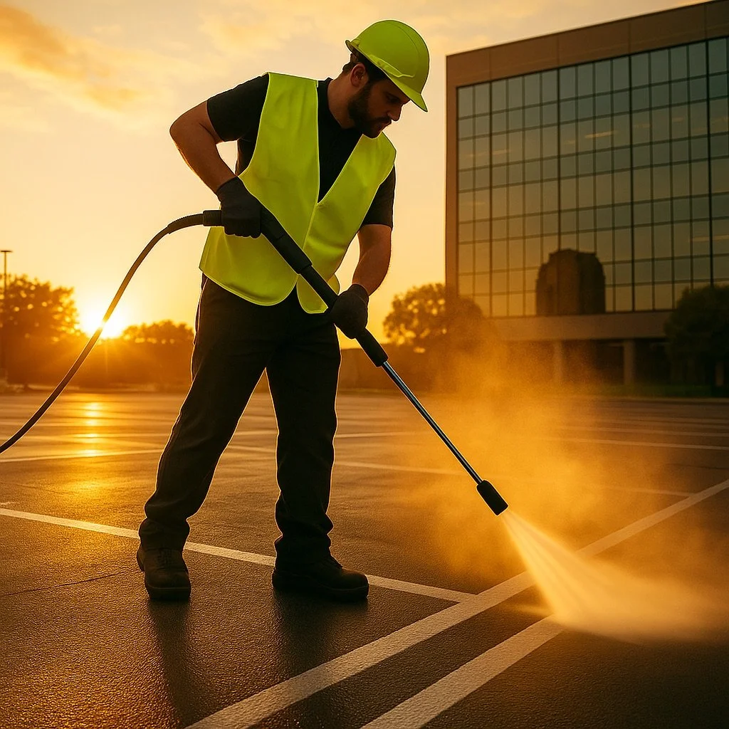 Commercial Pressure Washing Parking Lots
