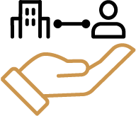 Eine gezeichnete Hand, die nach oben zeigt