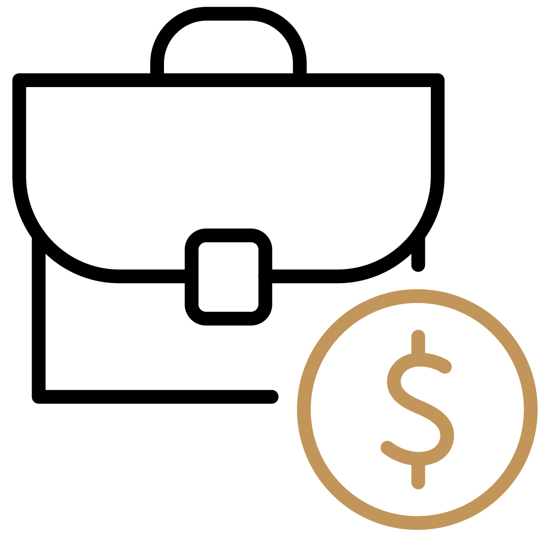 Symbol für Geld mit einer Hand, die eine Münze hält, im Hintergrund ein Dollarzeichen