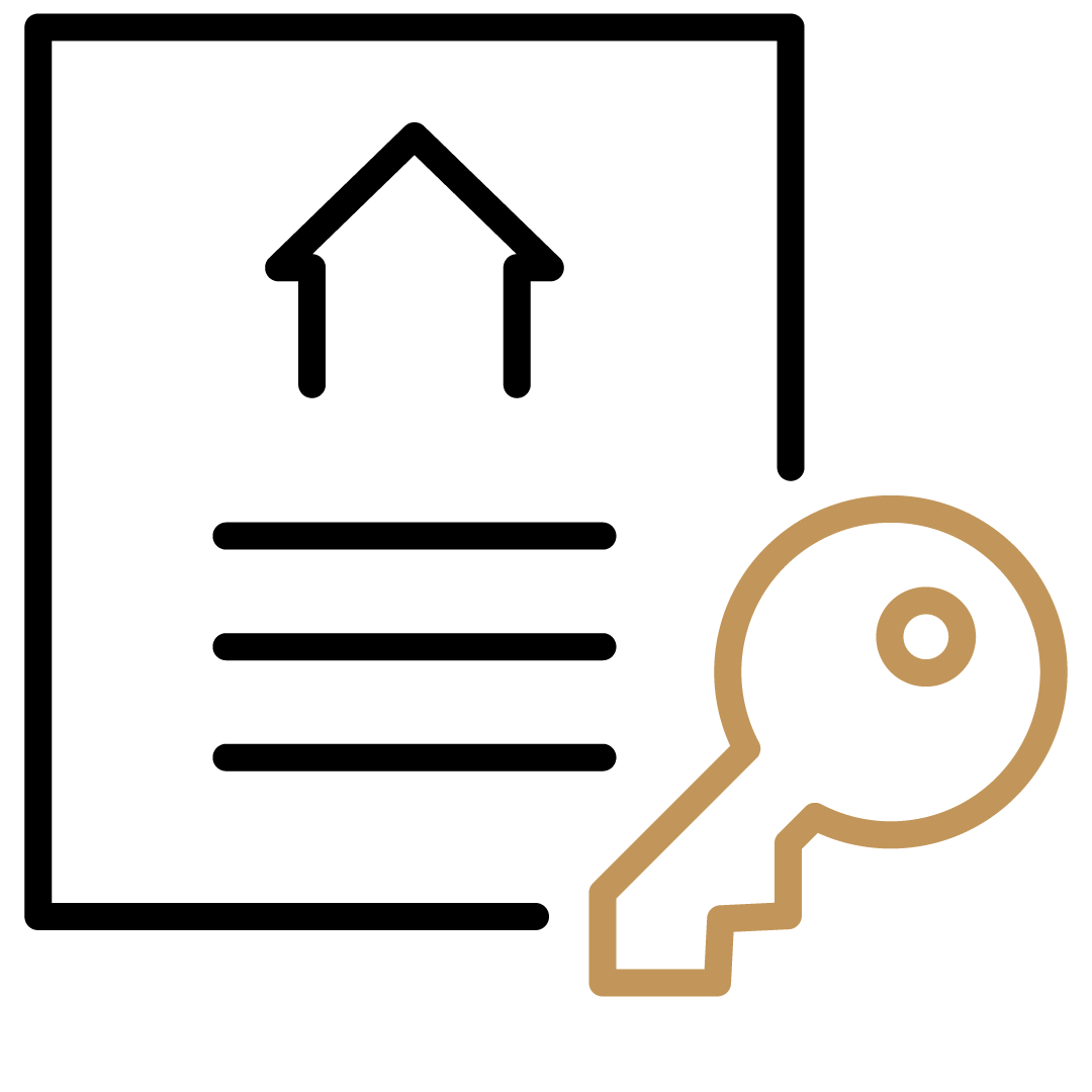 Schwarzes Bankkonto im Gegensatz zu einer weißen Kreditkarte und einem Schlüsselloch-Symbol. Einfaches Design, das auf Finanzen oder Sicherheit hinweist.