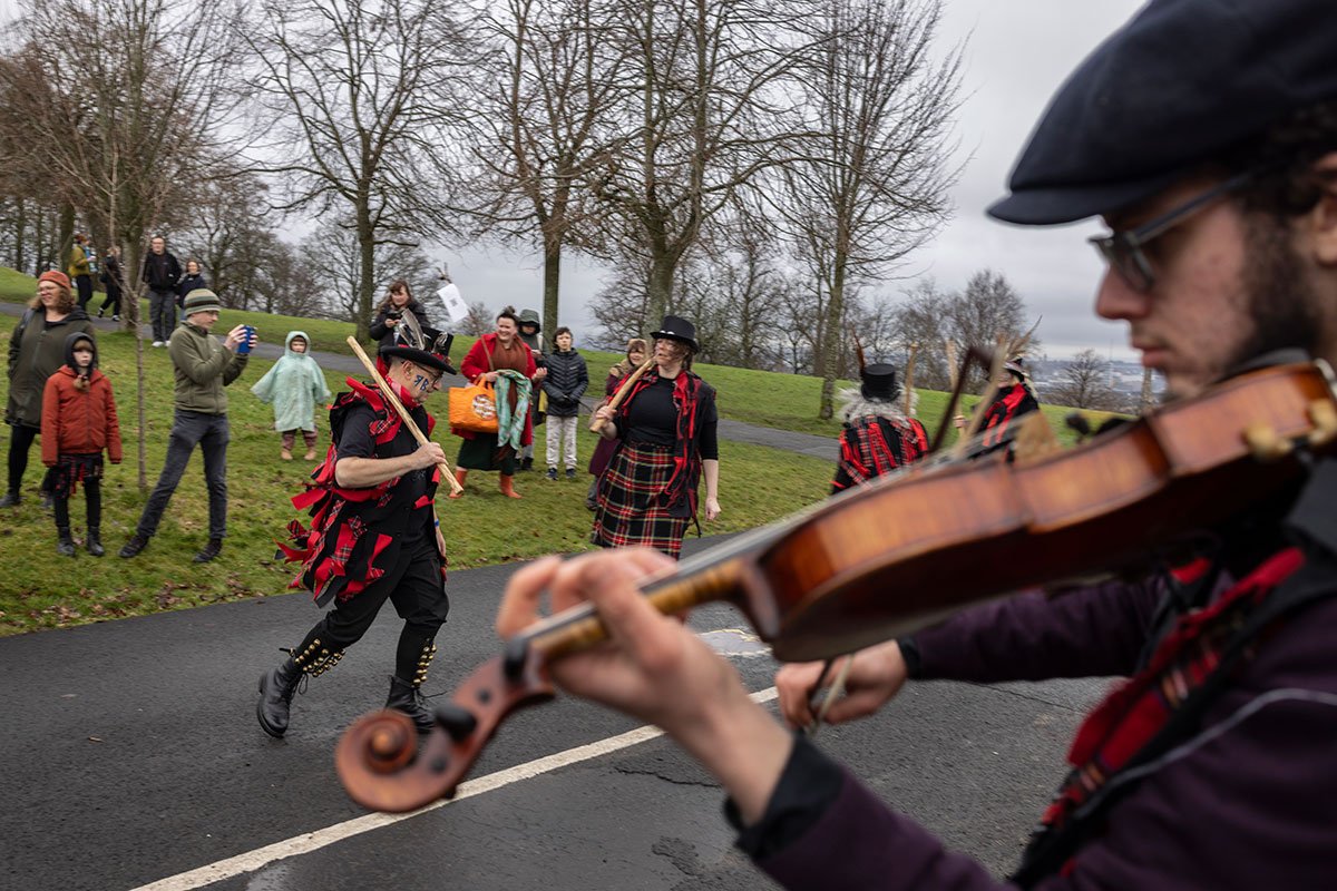 Wassailing the apple trees