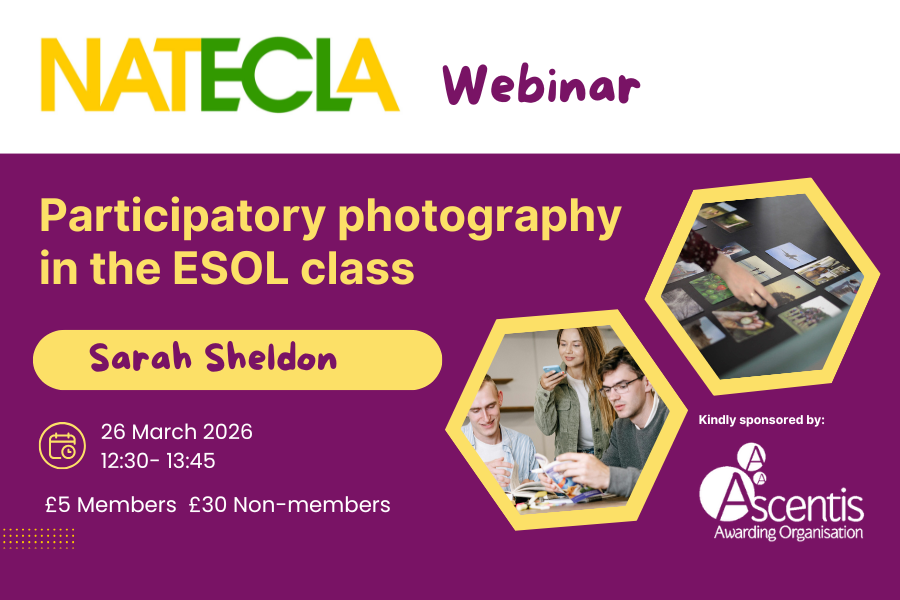 NATECLA Webinar: Participatory Photography in the ESOL Class