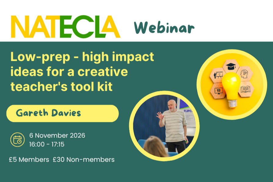 NATECLA Webinar: Low-prep - high impactIdeas for a creative teacher's tool kit