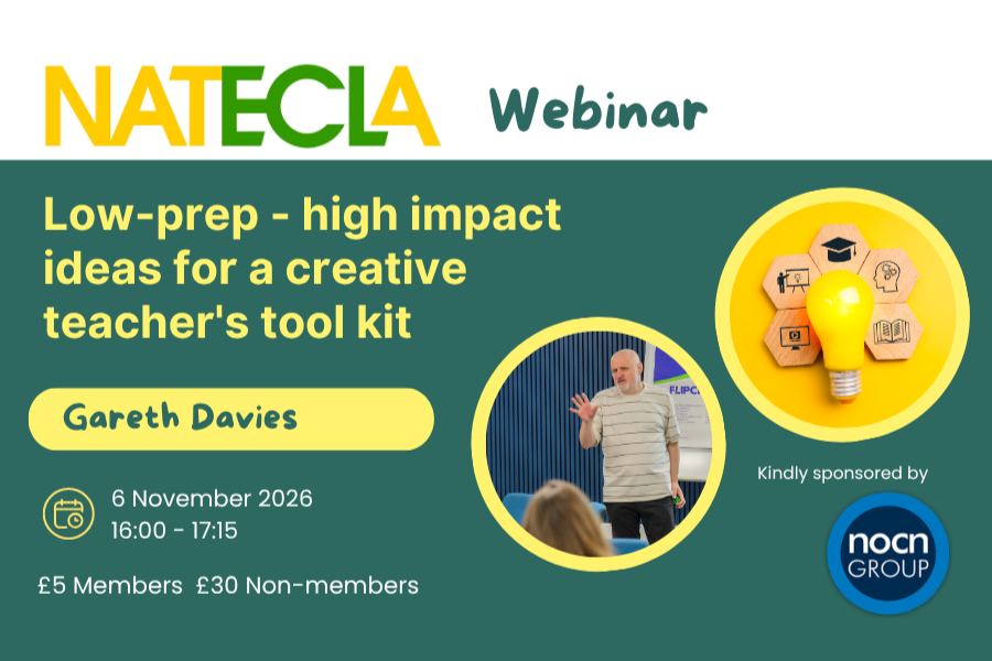 NATECLA Webinar: Low-prep - high impactIdeas for a creative teacher's tool kit