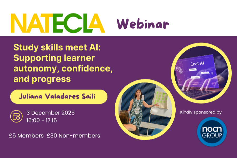 NATECLA Webinar: Study skills meet AI: Supporting learner autonomy, confidence, and progress