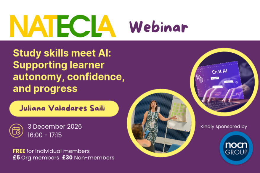 NATECLA Webinar: Study skills meet AI: Supporting learner autonomy, confidence, and progress