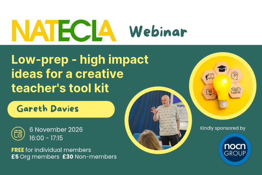 NATECLA Webinar: Low-prep - high impact ideas for a creative teacher's tool kit