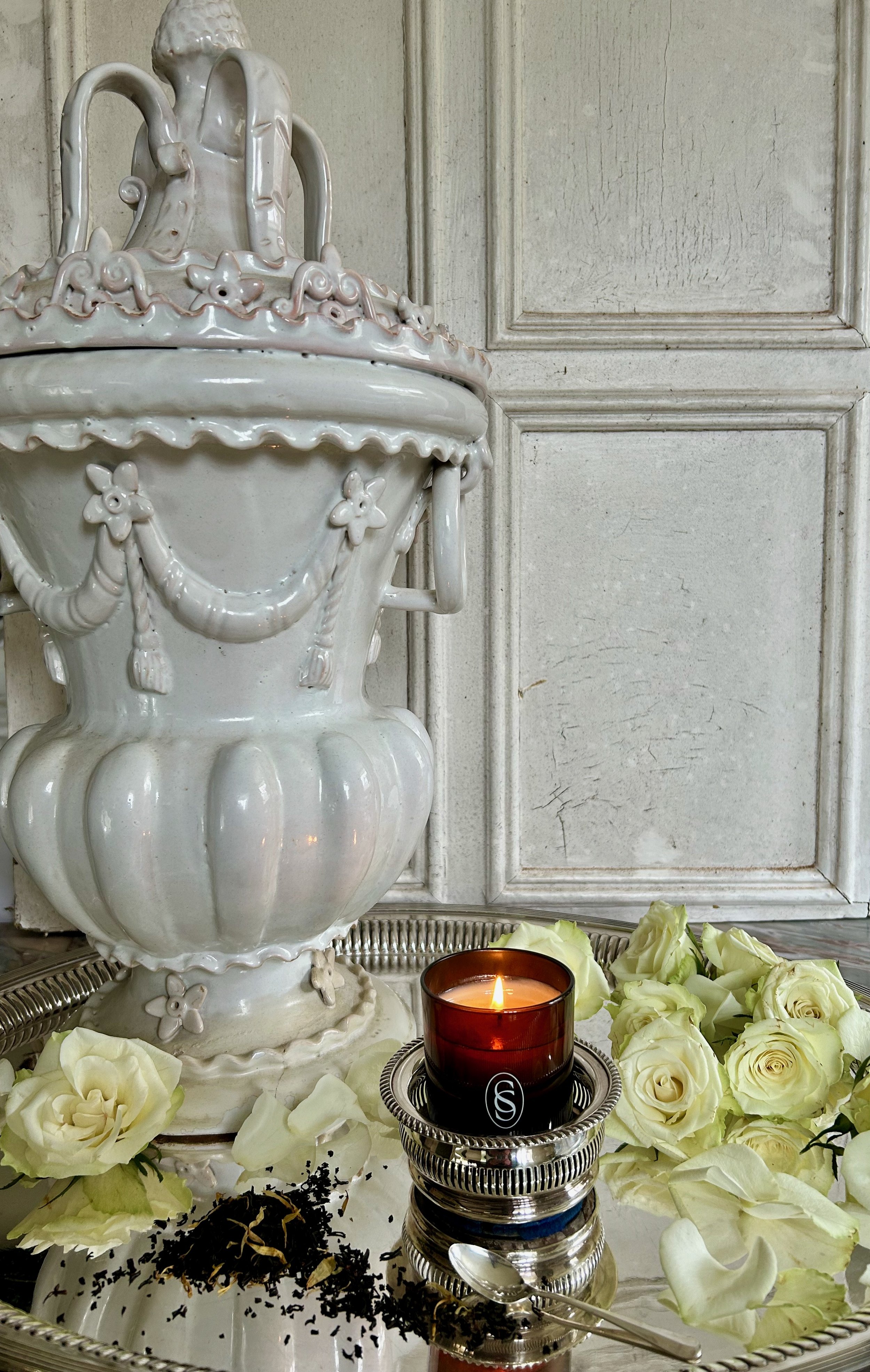 Tea Rose 20cl in amber glass