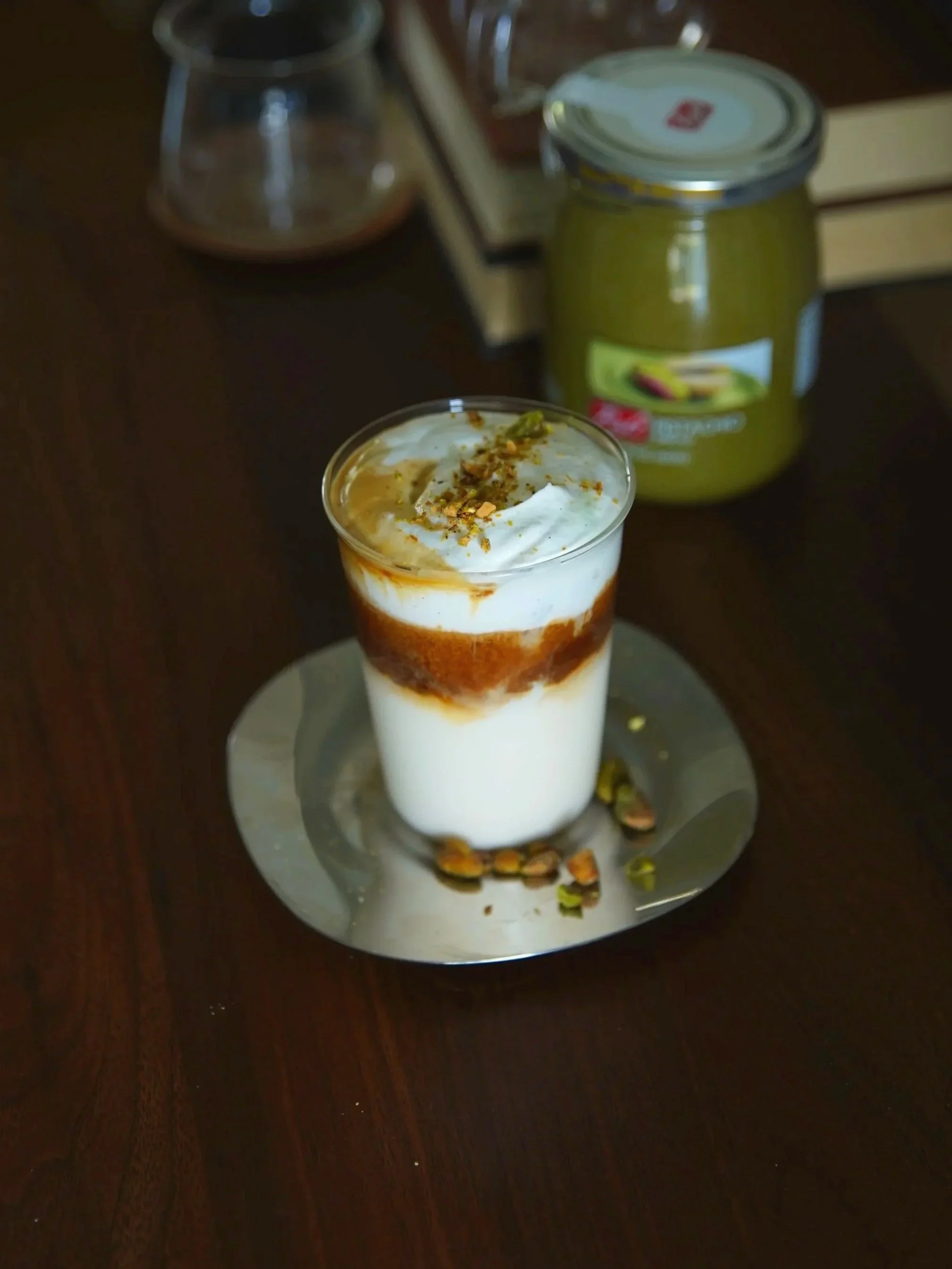pistachio almond latte