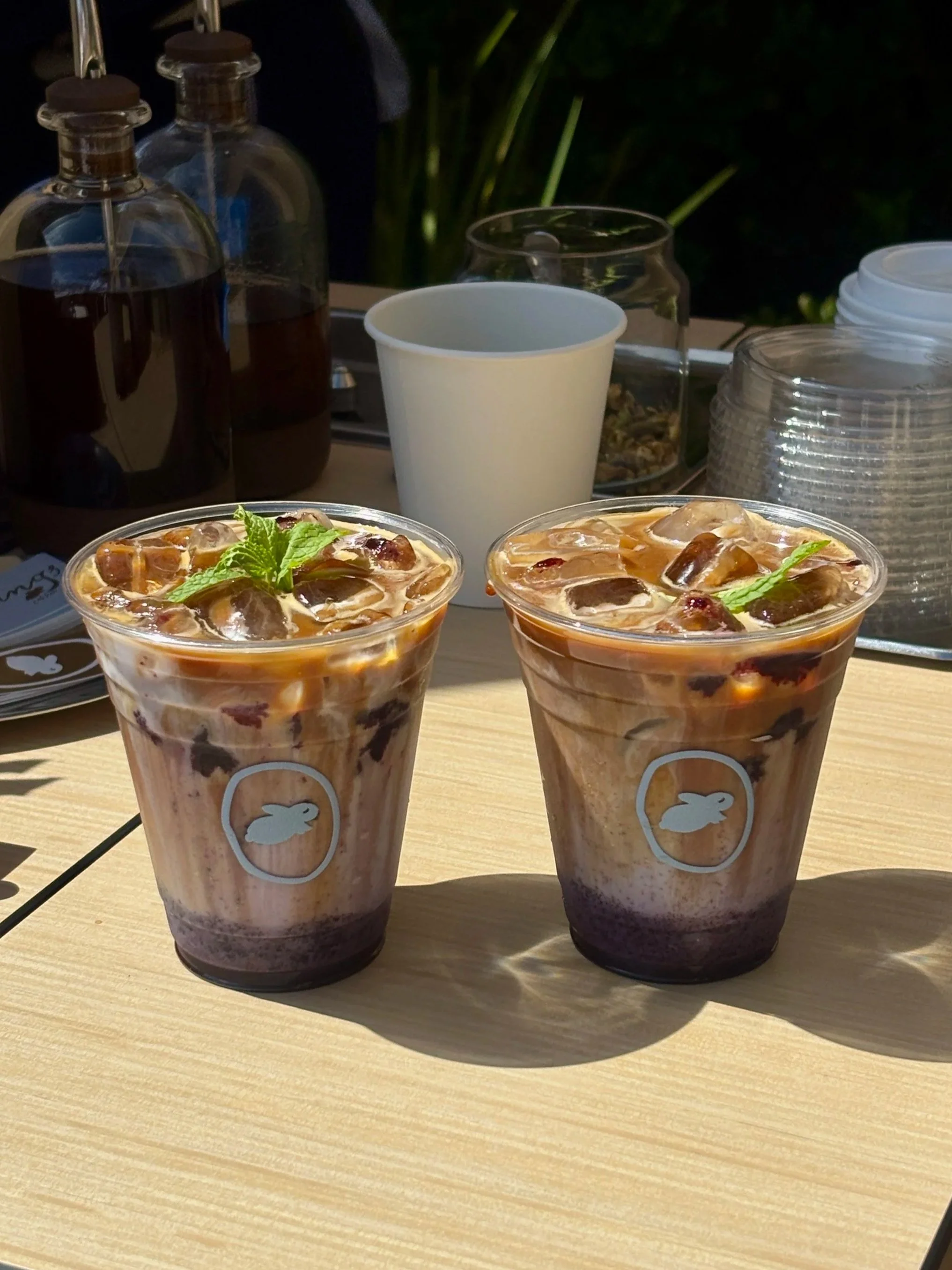 Blueberry lattes