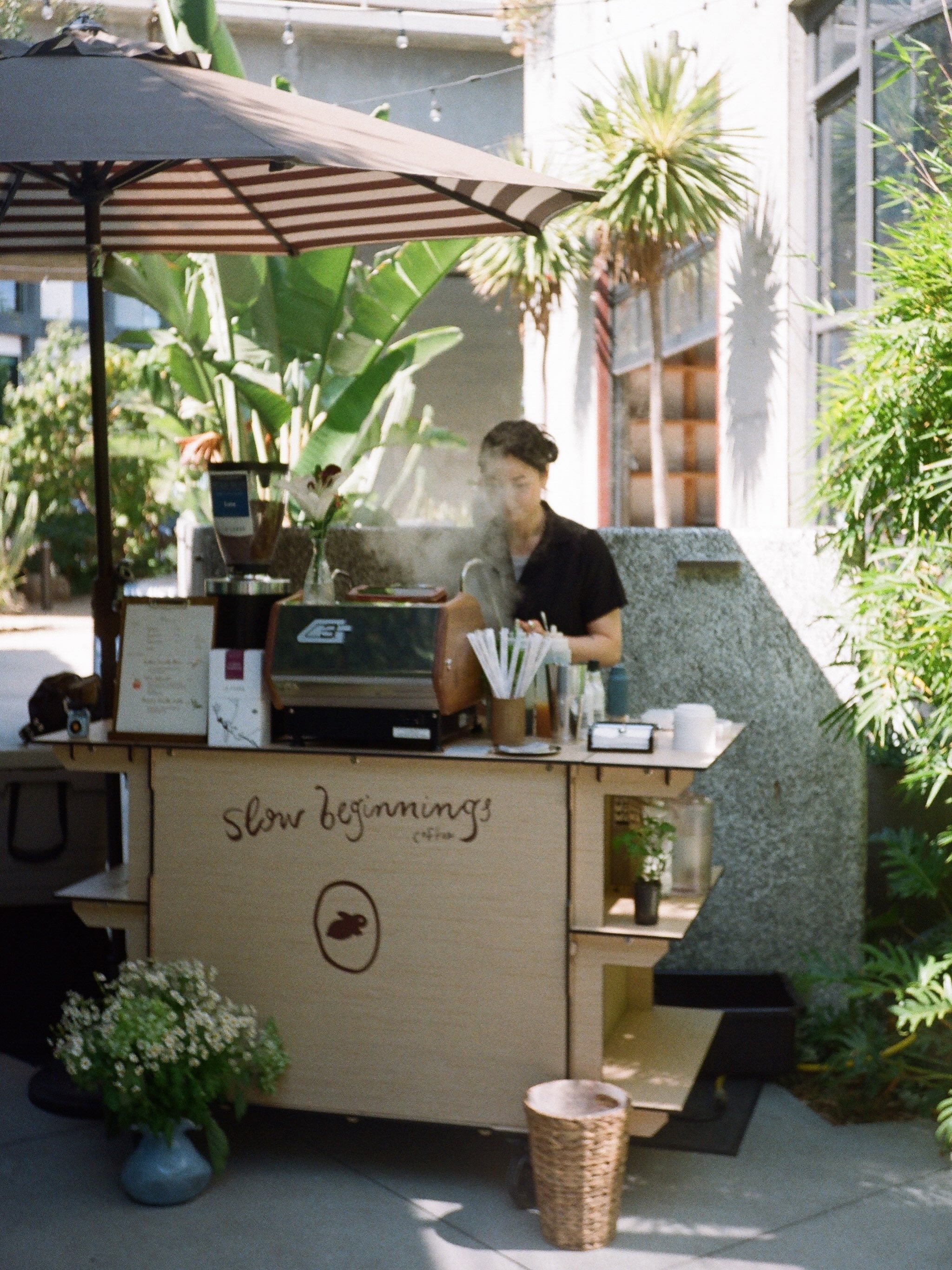 Outside Coffee Cart Set Up