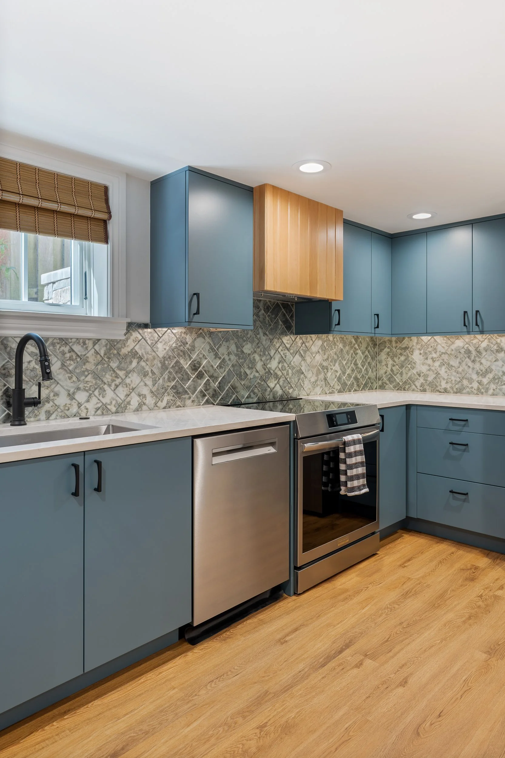 Accessible basement conversion in Ravenna featuring a thoughtfully designed accessory dwelling unit with comfortable living spaces and aging-in-place features.