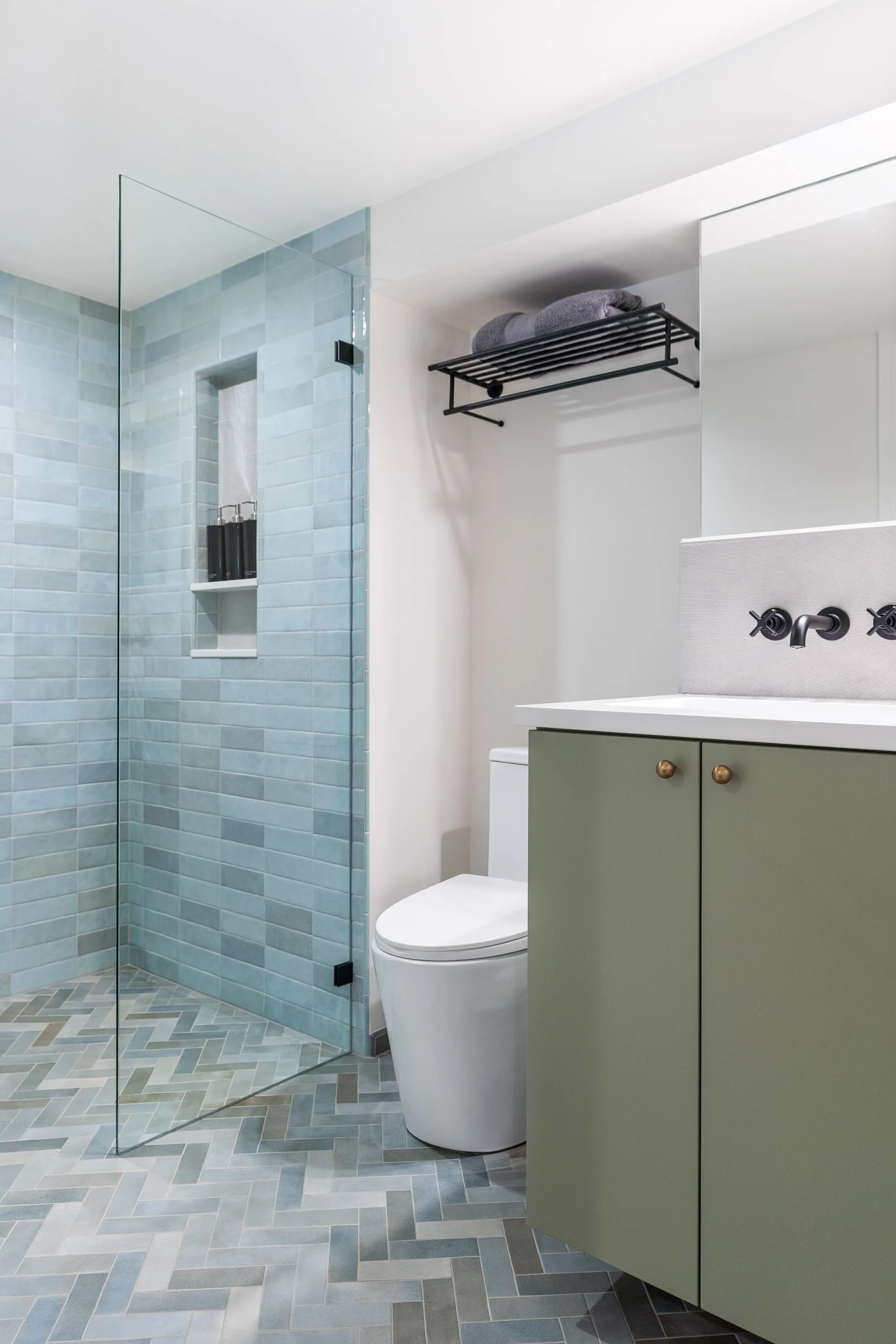 Accessible basement conversion in Ravenna featuring a thoughtfully designed accessory dwelling unit with comfortable living spaces and aging-in-place features.