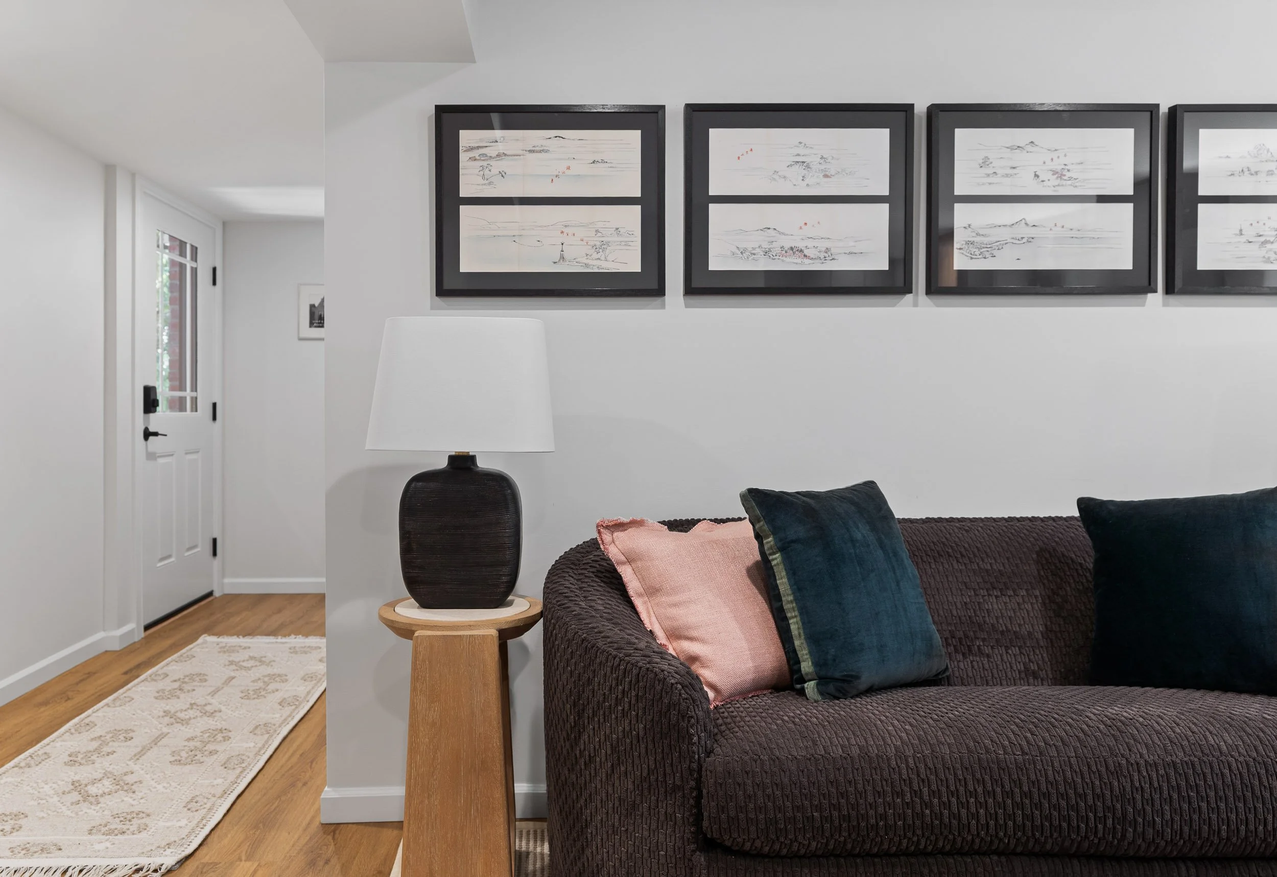 Accessible basement conversion in Ravenna featuring a thoughtfully designed accessory dwelling unit with comfortable living spaces and aging-in-place features.