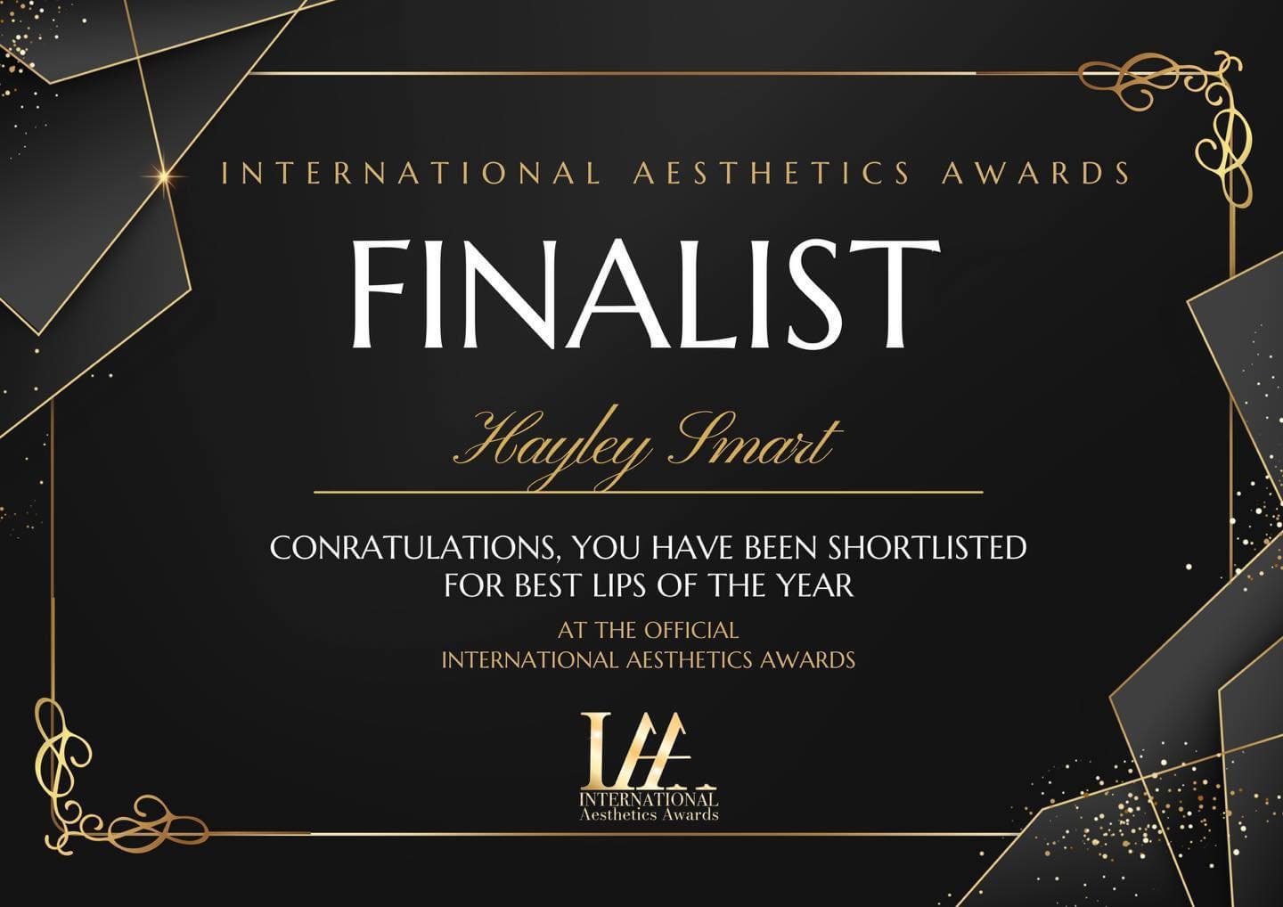 Good luck to everyone at the #internationalaestheticsawards tonight 🙌💉🥂

#internationalaestheticsawards #awards2024 #finalist2024 #finalist #bestlipfillers #aestheticspractitioner #aestheticsbristol #aesthetics #at #aestheticsbath #awardfinalist #