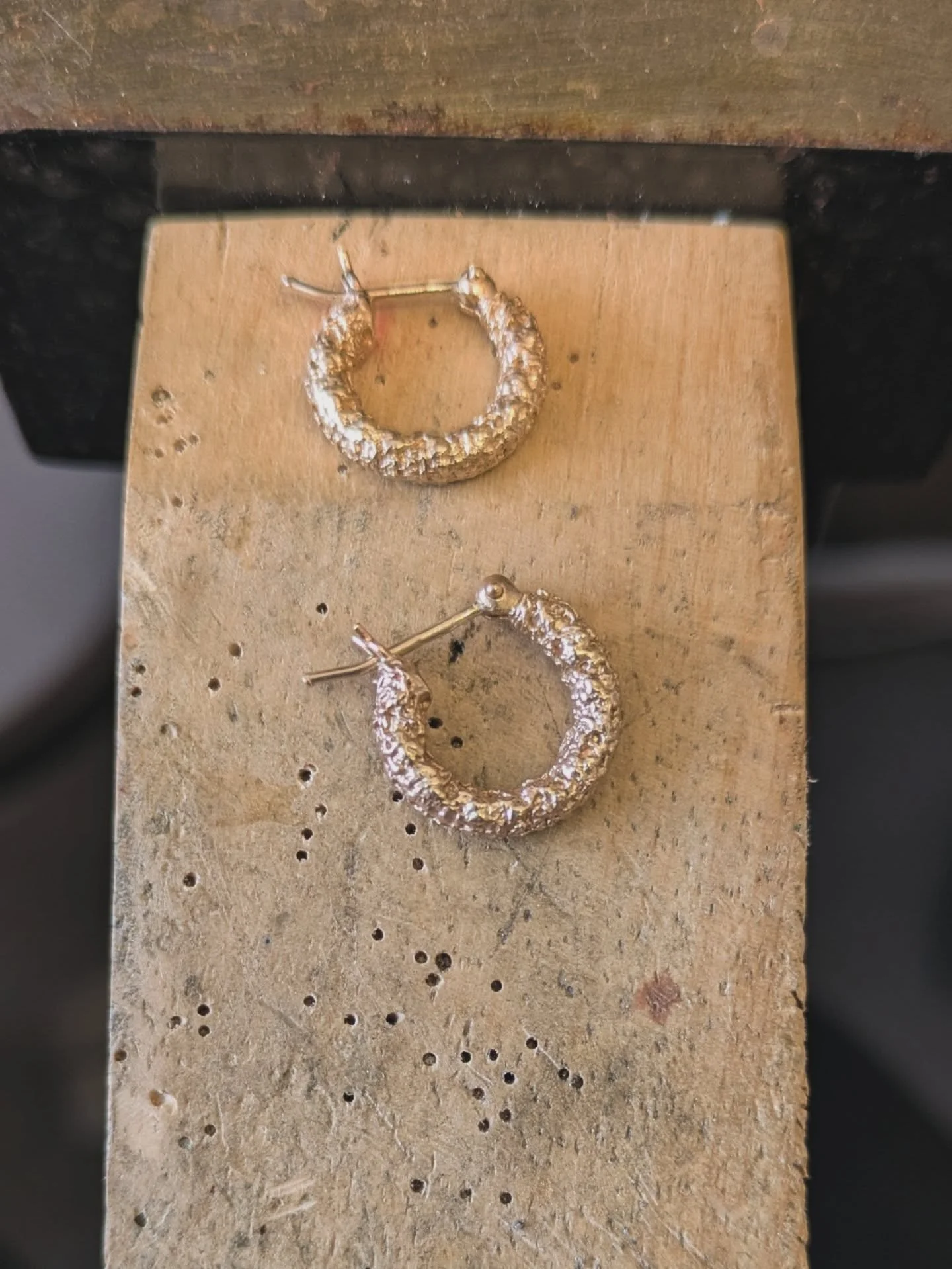 Chunky gold hoops with a satisfying click!