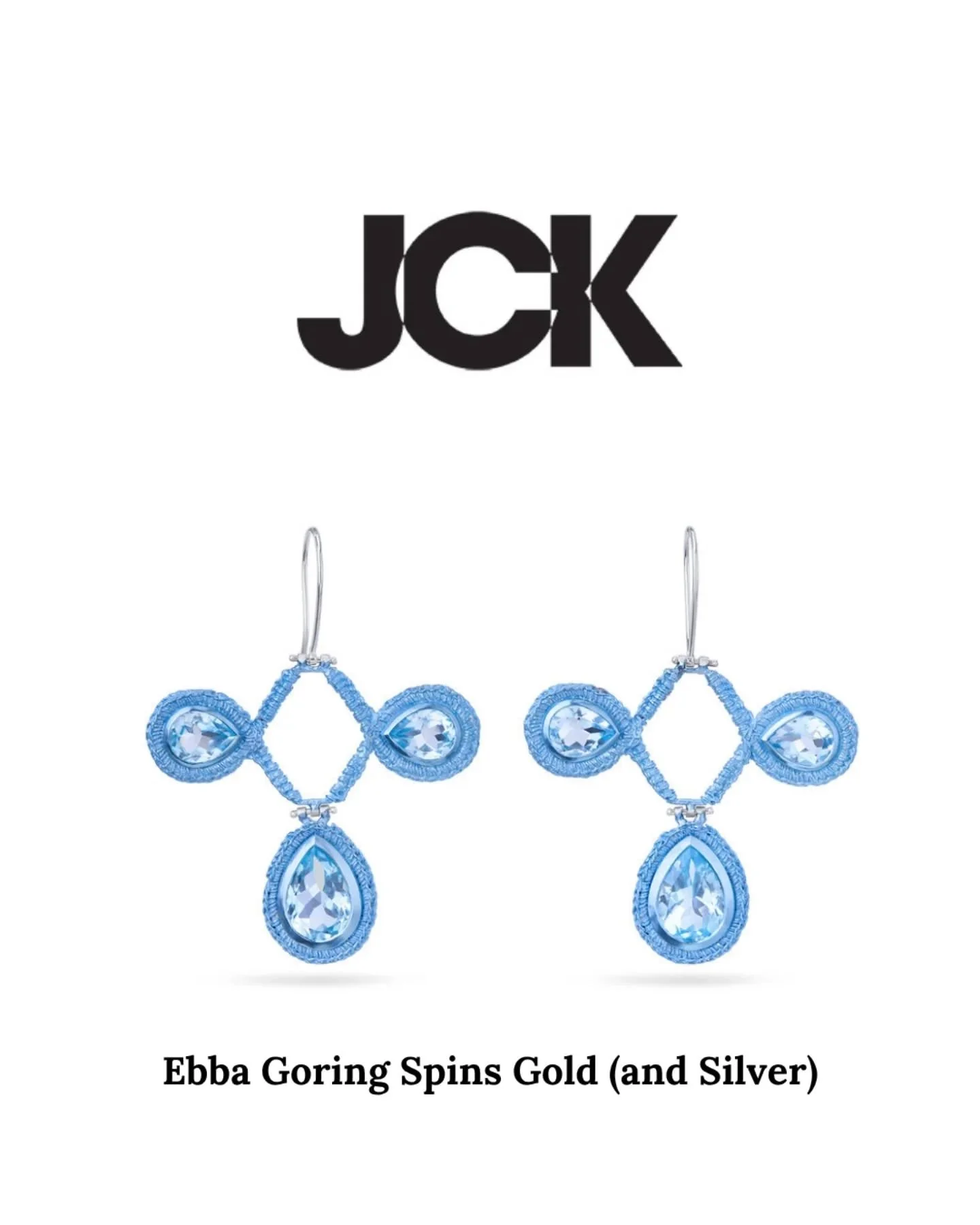 Ebba Goring Spins Gold (and Silver) 

Thank you @bsiminitz for writing this article for @jckmagazine , I am absolutely delighted to have my jewellery collections featured and speak about the inspiration and processes behind my work. ✨🙏

&ldquo;That 