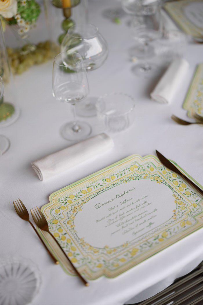 wedding-day-guest-table-reception-setting-design-ornate-traditional-style-yellow-white-classic-italian