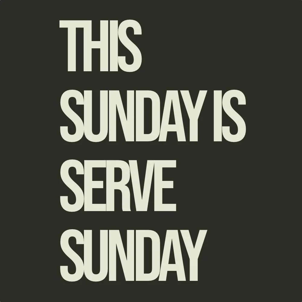 Today is Serve Sunday! 🙌

Instead of gathering for worship in our usual way, we&rsquo;re heading out into our neighbourhood and across our city to be the hands and feet of Jesus.

We&rsquo;ll be serving through a variety of projects, loving our neig