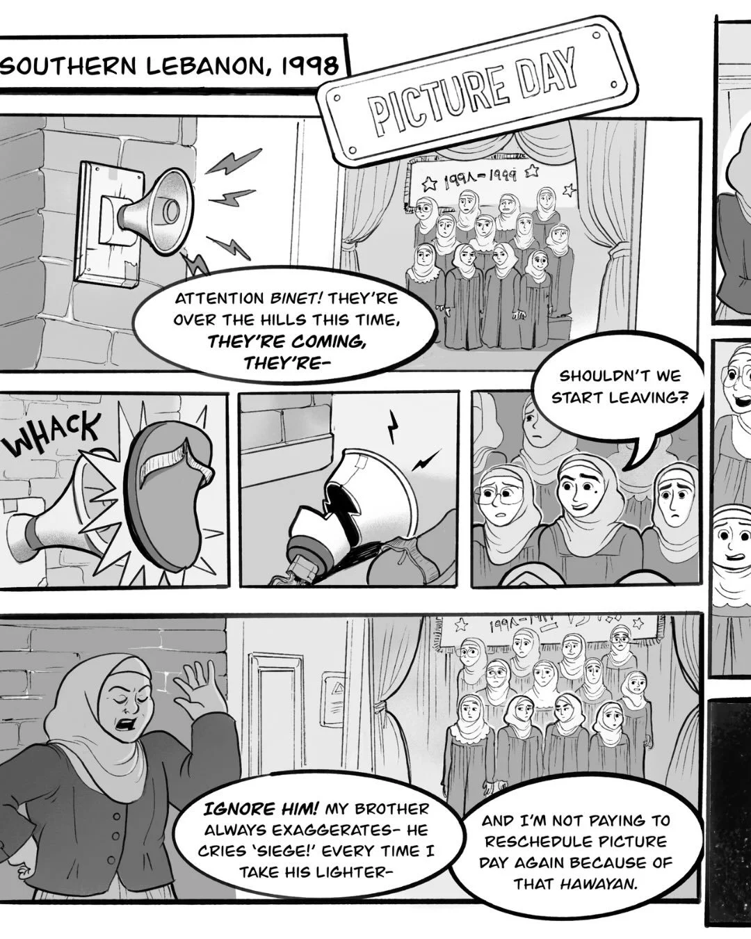 picture day in occupied Lebanon ft. airstrikes