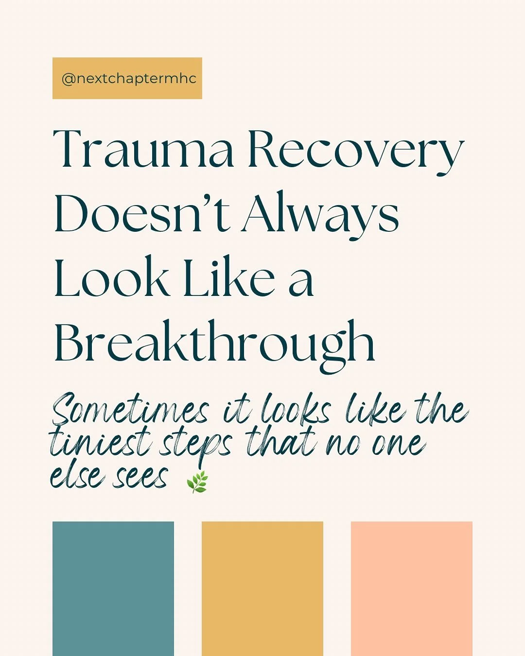 ✨ Progress doesn&rsquo;t always feel like transformation &mdash; sometimes it&rsquo;s just answering a text you&rsquo;ve been avoiding, taking a shower on a hard day, or pausing before reacting the old way. Those moments count.

Even when it feels in