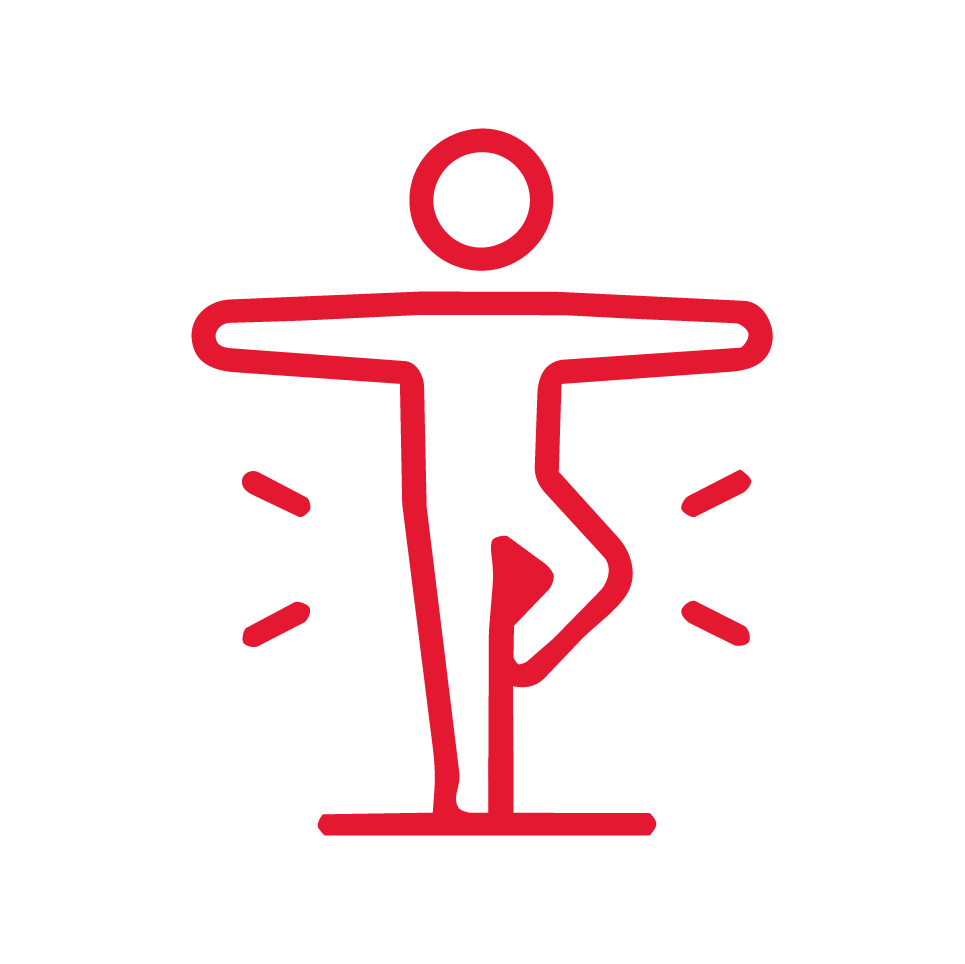 Yoga pose icon representing body weight exercises
