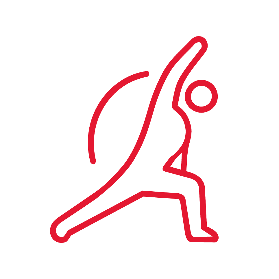 Stretching figure representing mobility