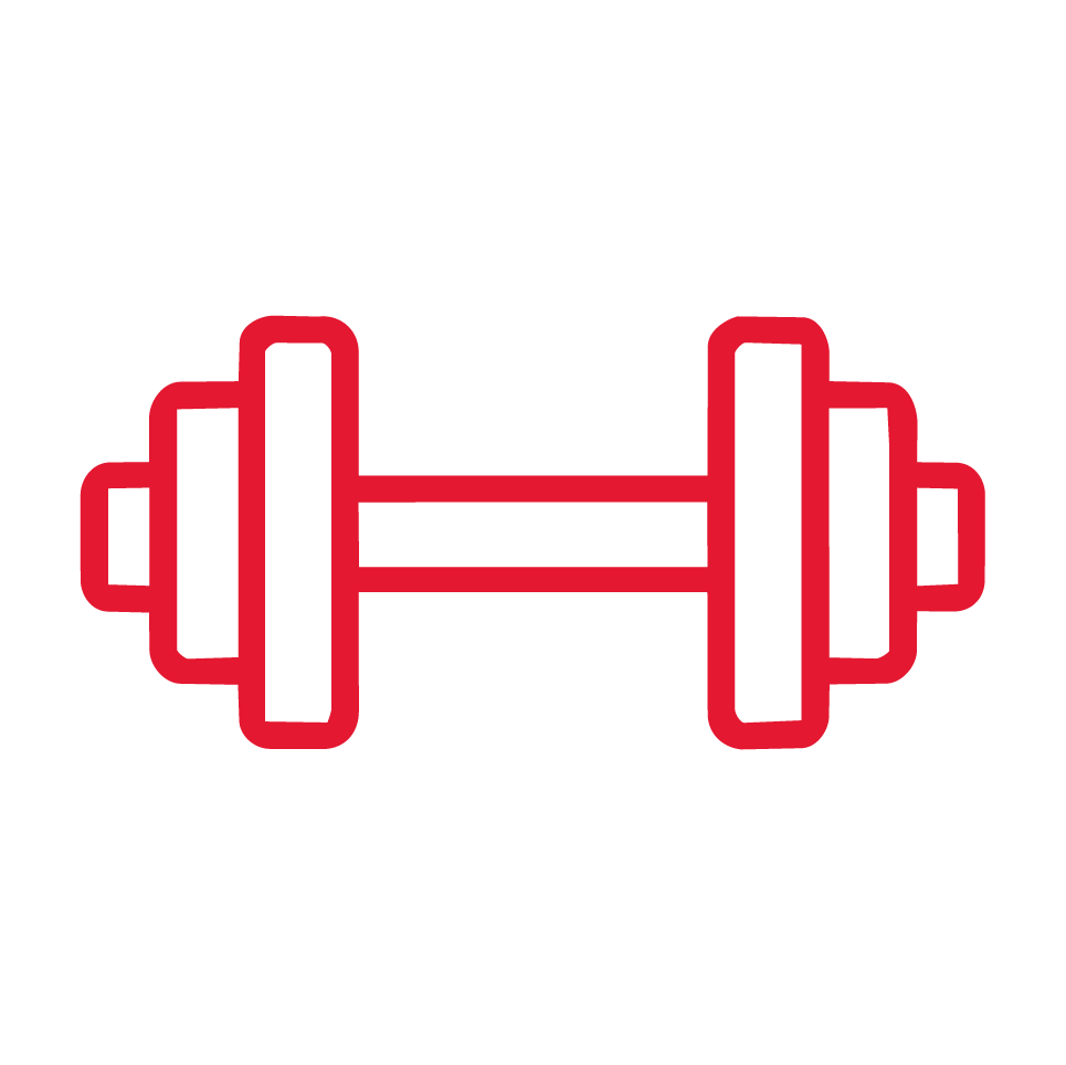 Dumbbell icon representing weighted exercise