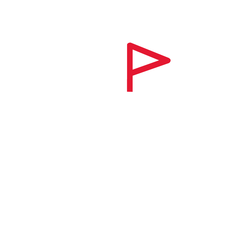 Mountain and flag icon