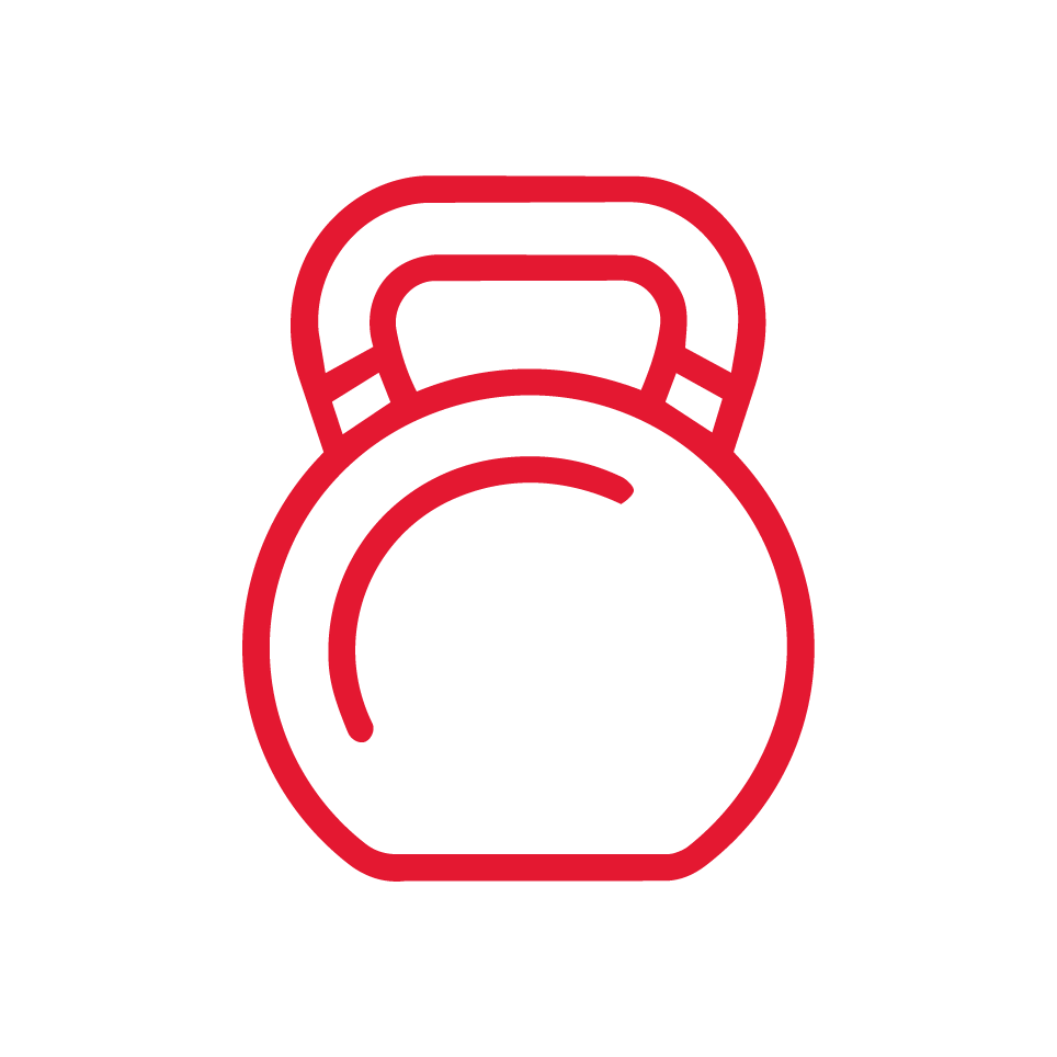 Kettlebell icon representing core strength development