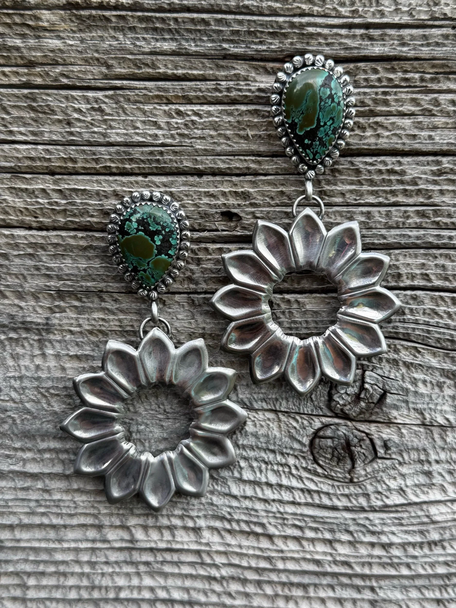 The Starla Earrings-Hubei Polychrome Turquoise