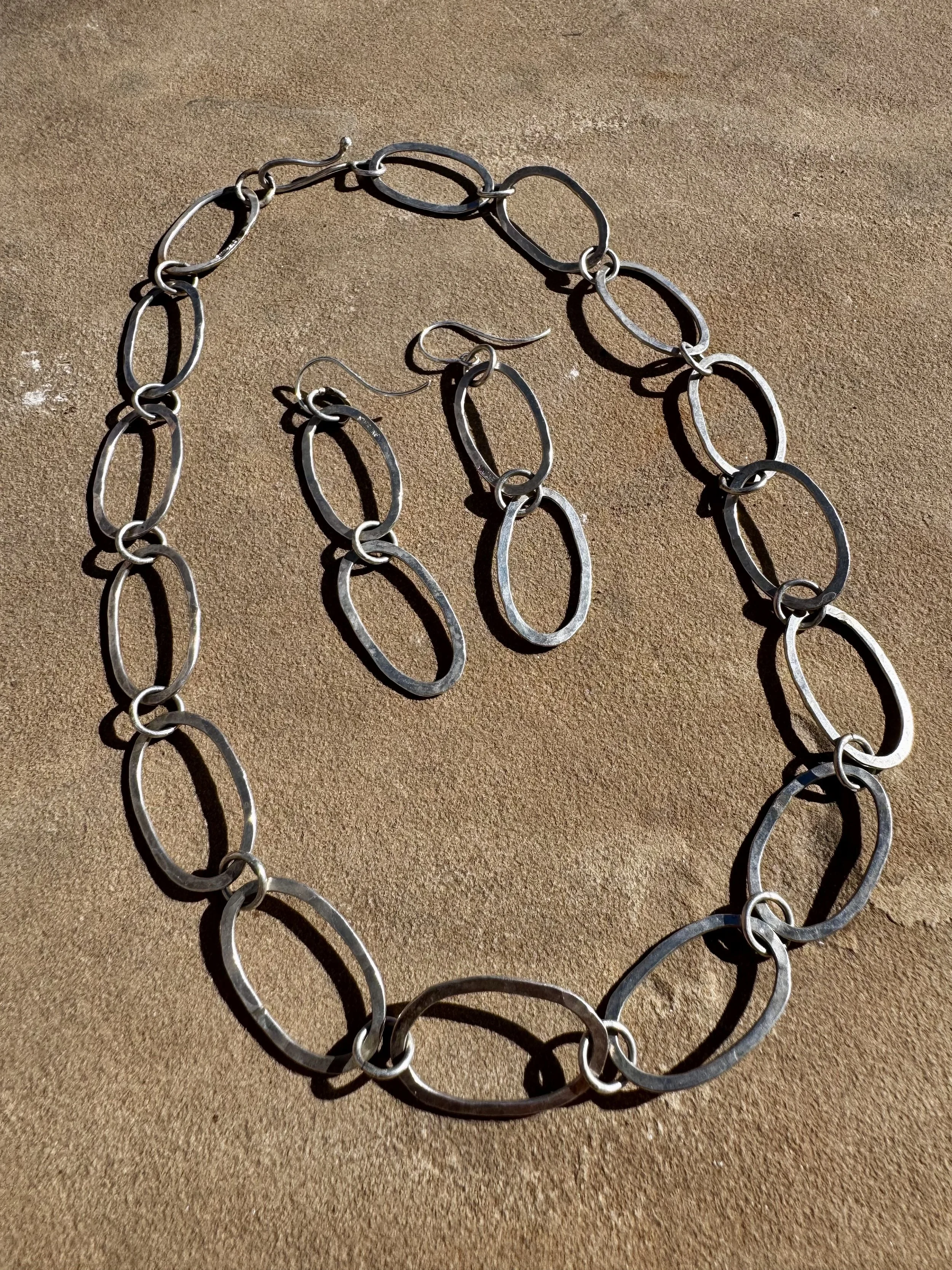 Sterling Link Necklace Set