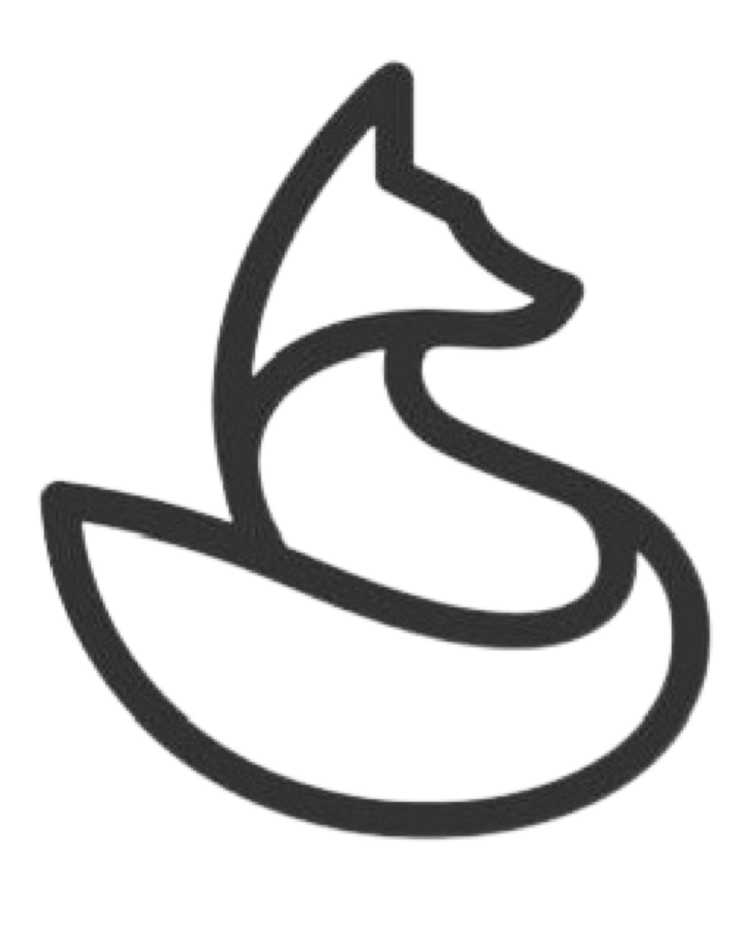 Black icon of a puppy's head, drawn with simple lines.