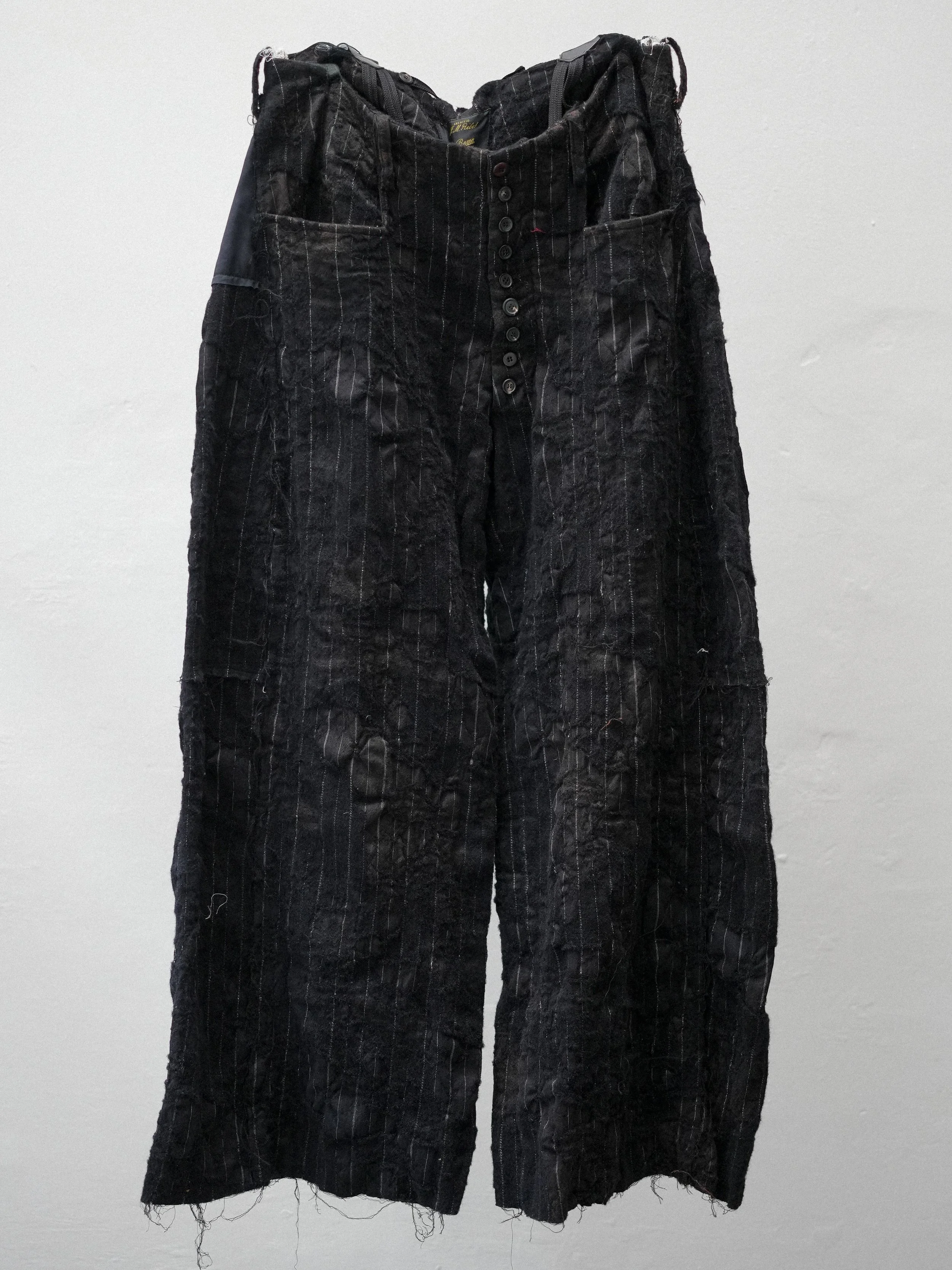 Archivio J.M. Ribot Hand Aged Trousers with Suspenders