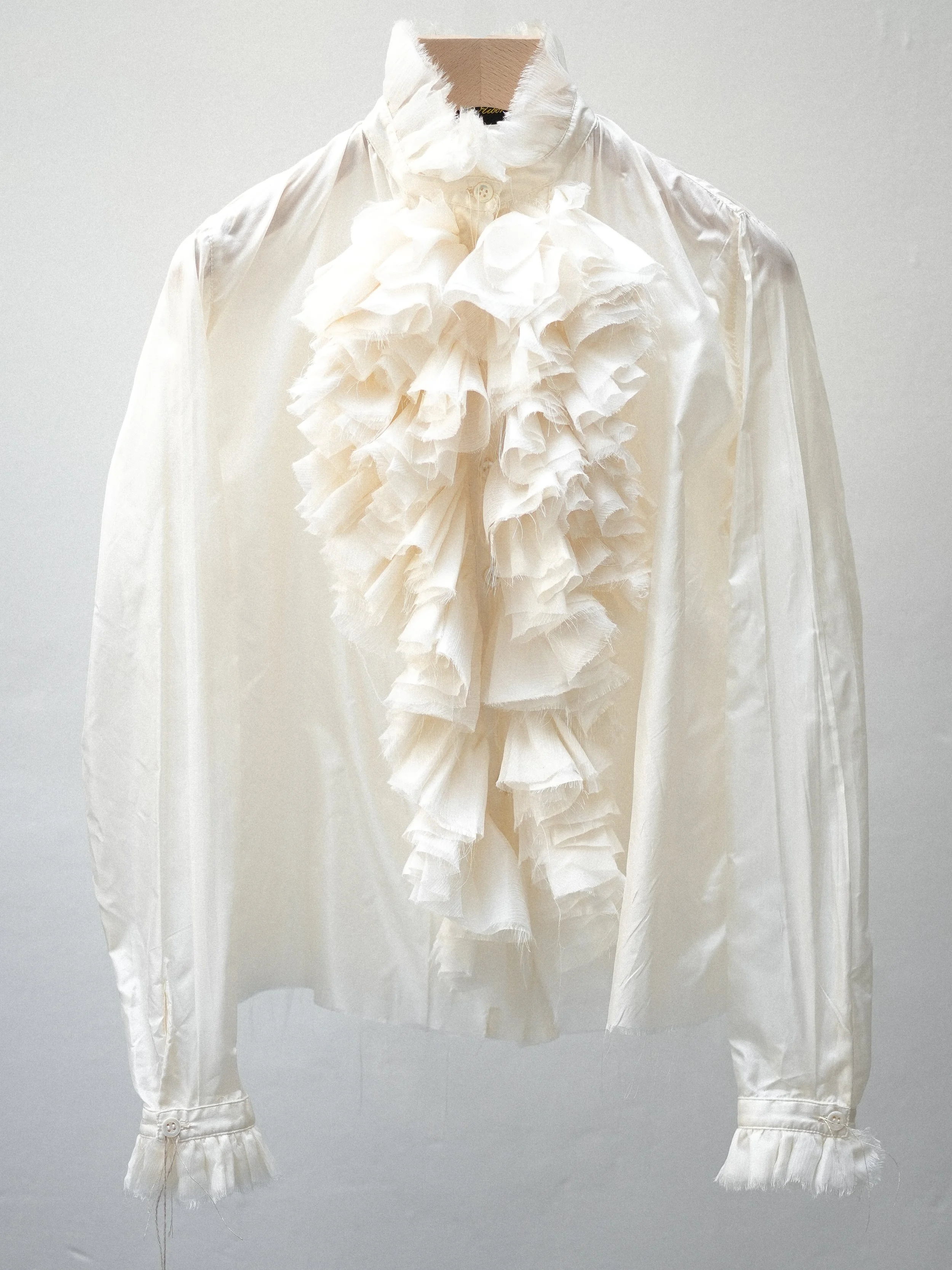 Archivio J.M. Ribot Vintage Silk Ruffle Shirt