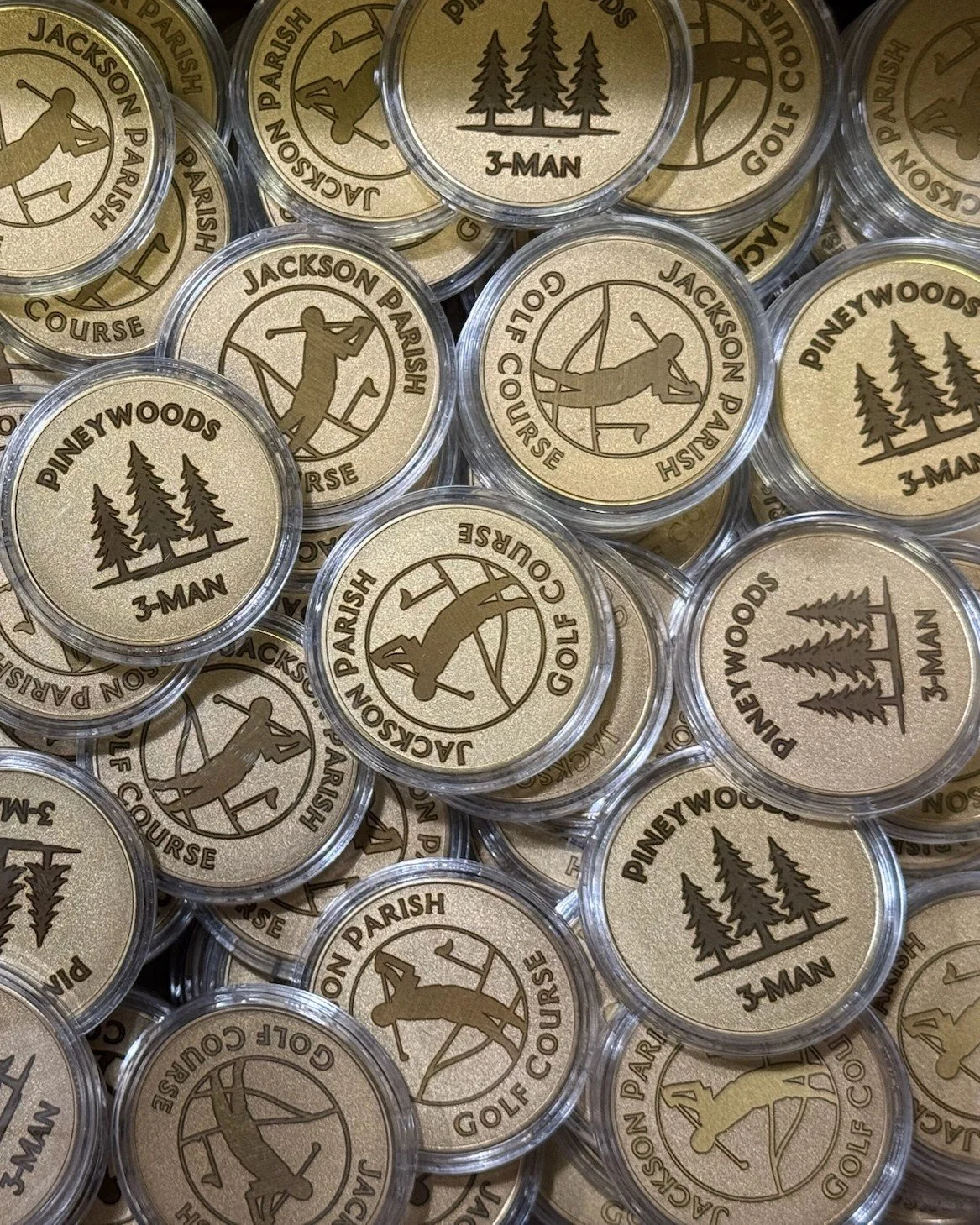Another run of coins out the door! Big shout out to @jpgolfcourse for the order.