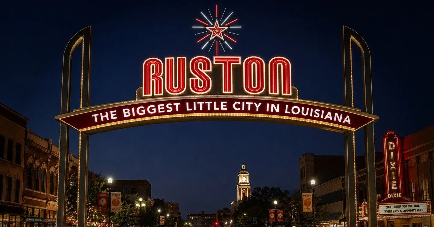 When you love something, you see it differently than others. We love Ruston and this is how we see it. So, we decided to share that love for our city with others starting with our newest shirt. Ruston really is the biggest little city in Louisiana 💌