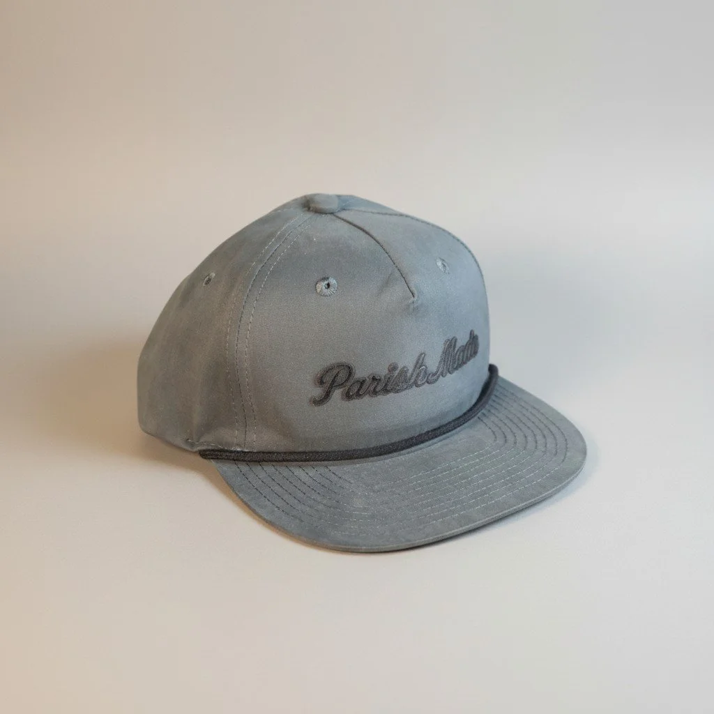 Parish Made Script Rope Hat (Charcoal)