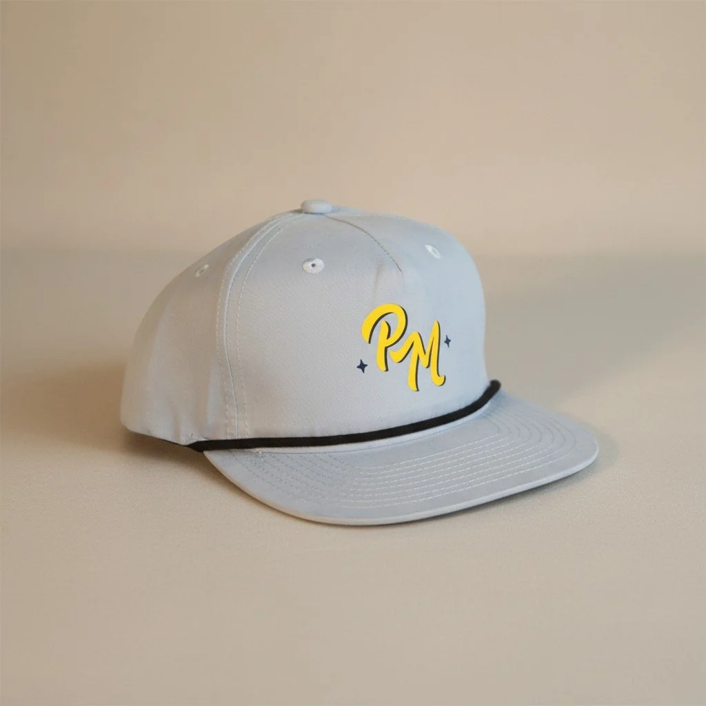 PM Script Rope Hat (Light Blue)